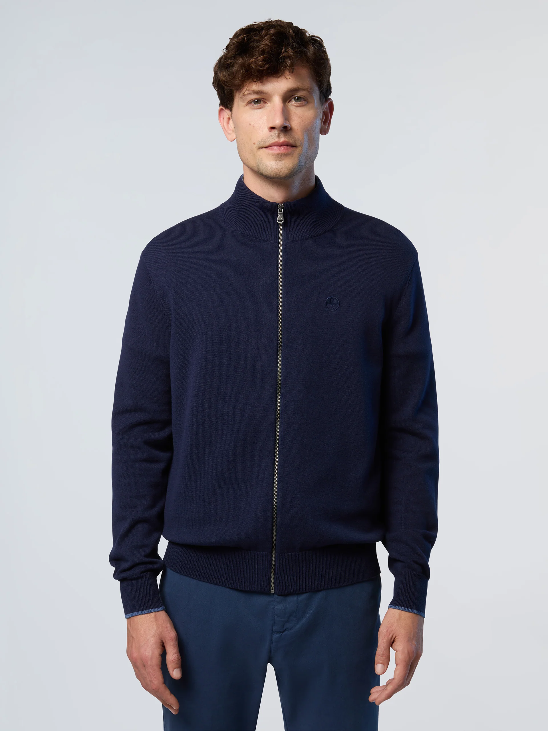 Full-zip sweater with embroidered logo - Image 7
