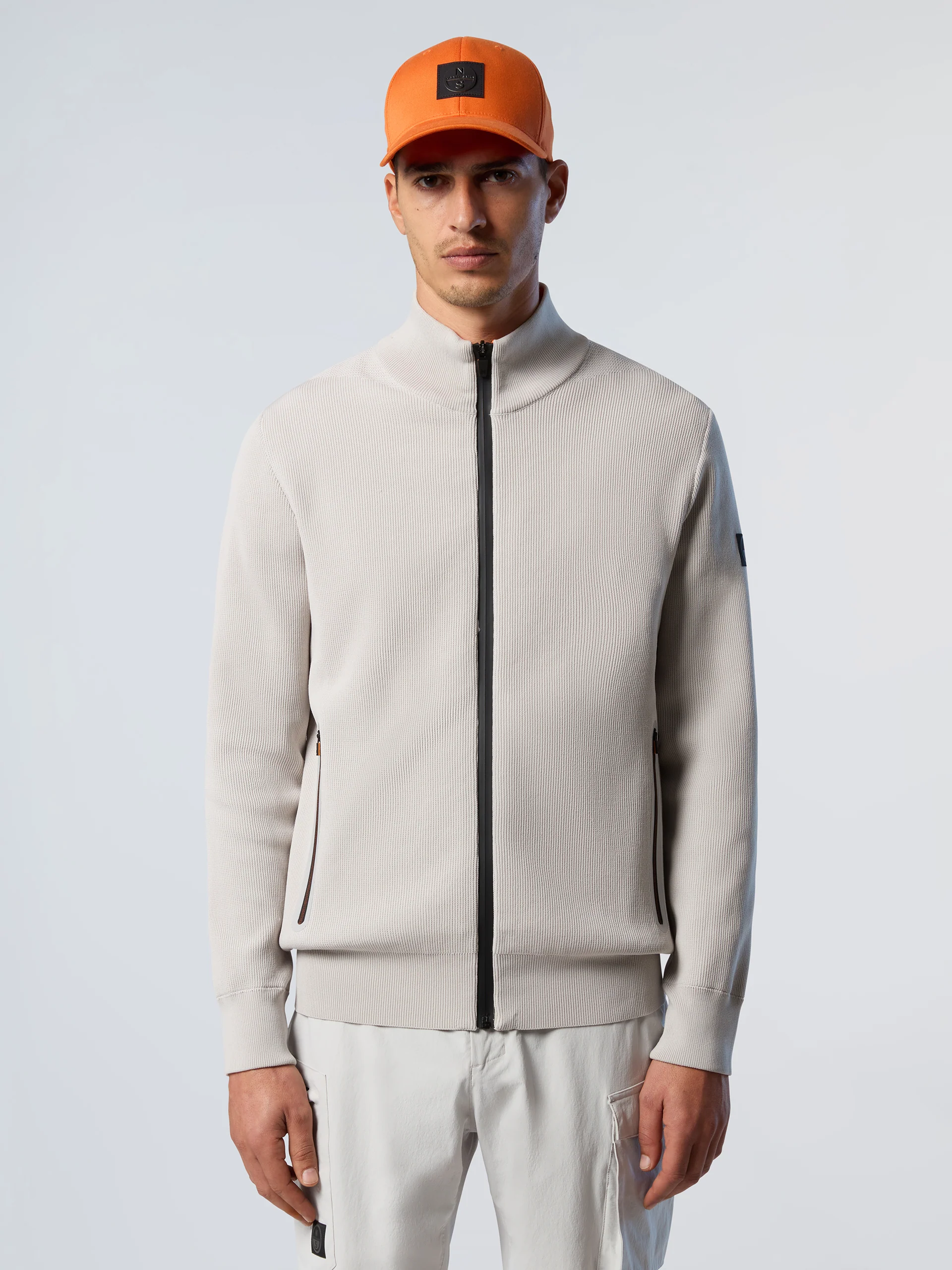 Technical knit full-zip sweater - Image 13