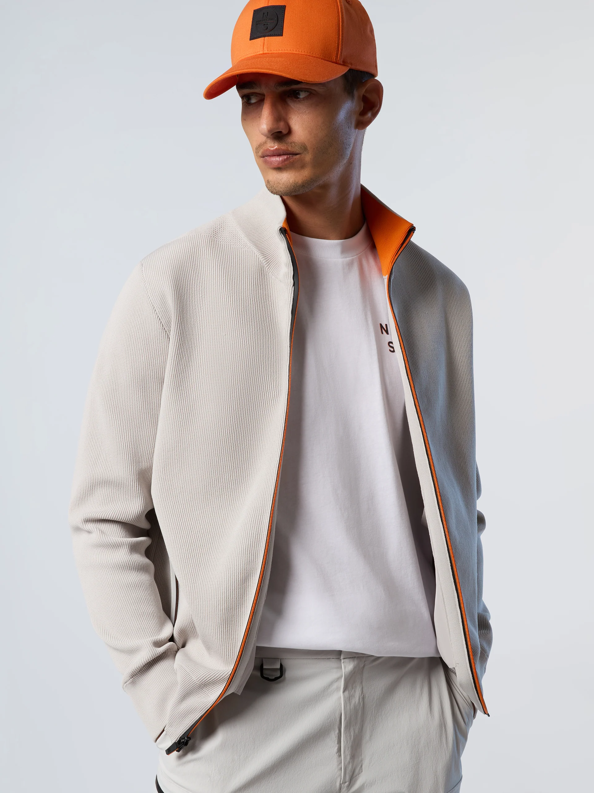 Technical knit full-zip sweater - Image 14