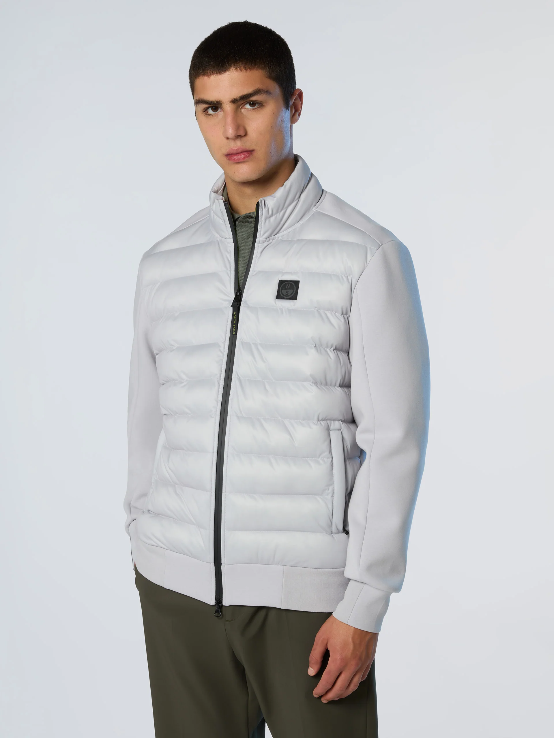 Hybrid zip-up sweatshirt