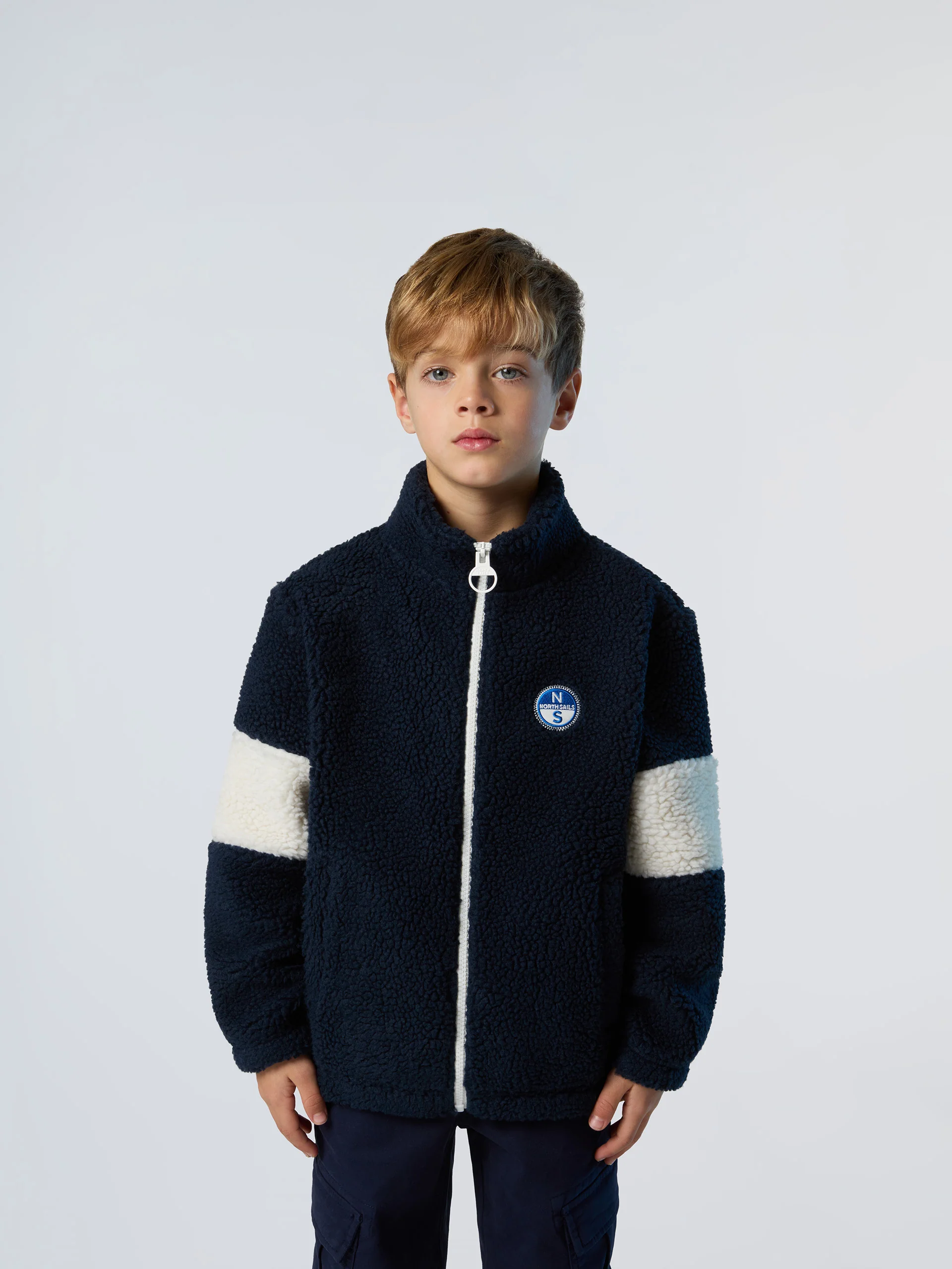Full-zip fleece sweatshirt