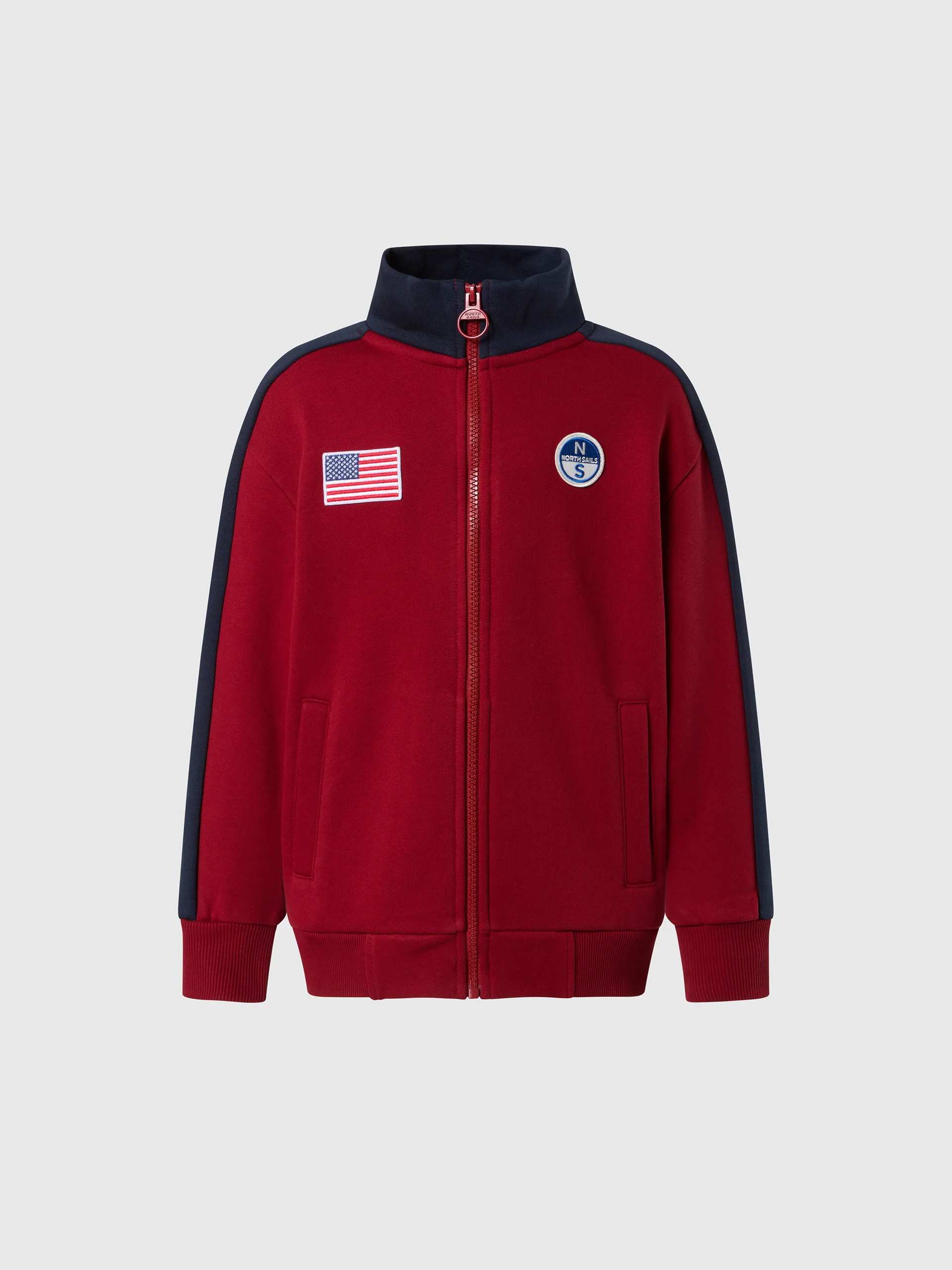 Full-zip sweatshirt with American flag - Image 3