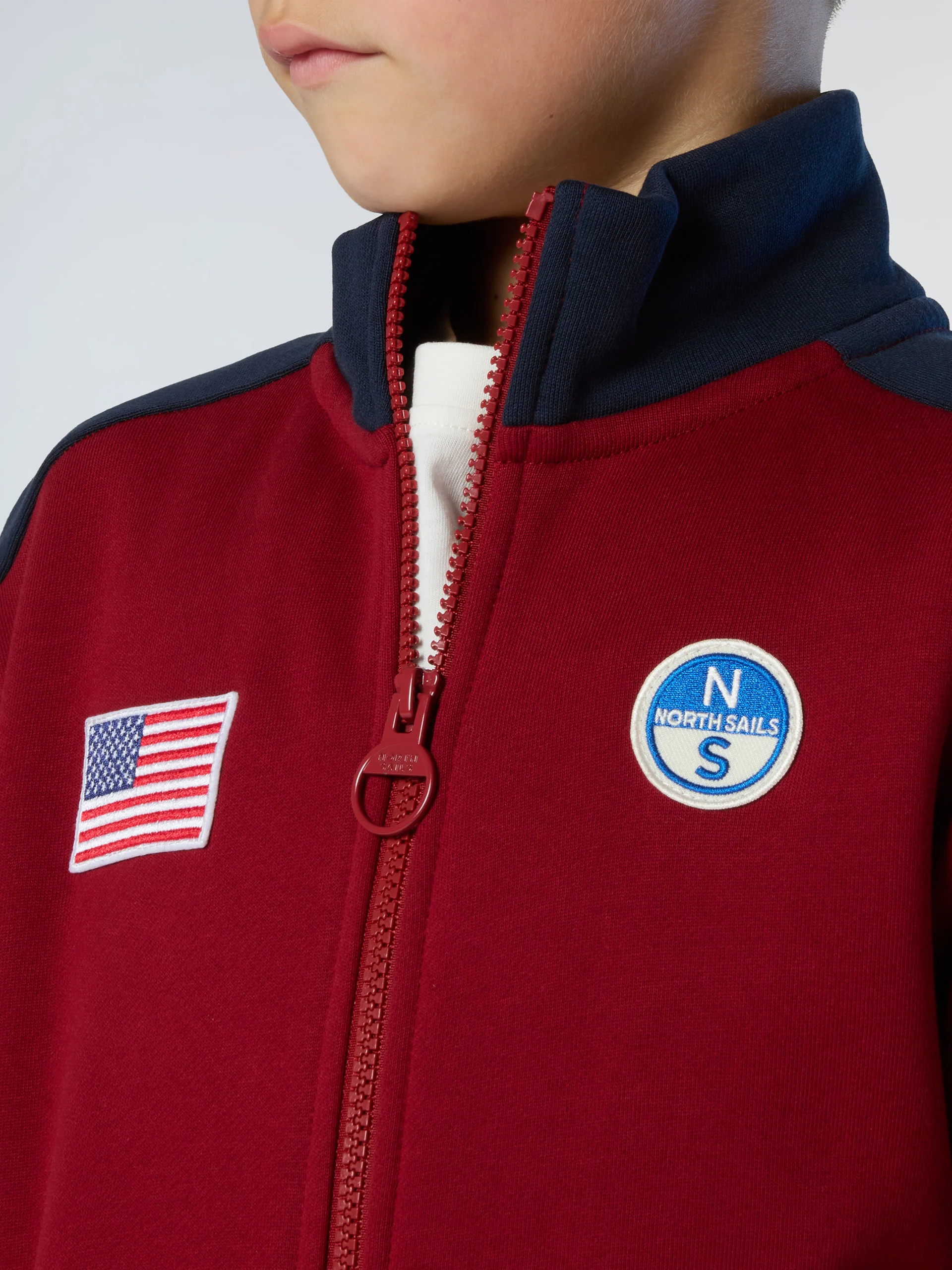Full-zip sweatshirt with American flag - Image 6