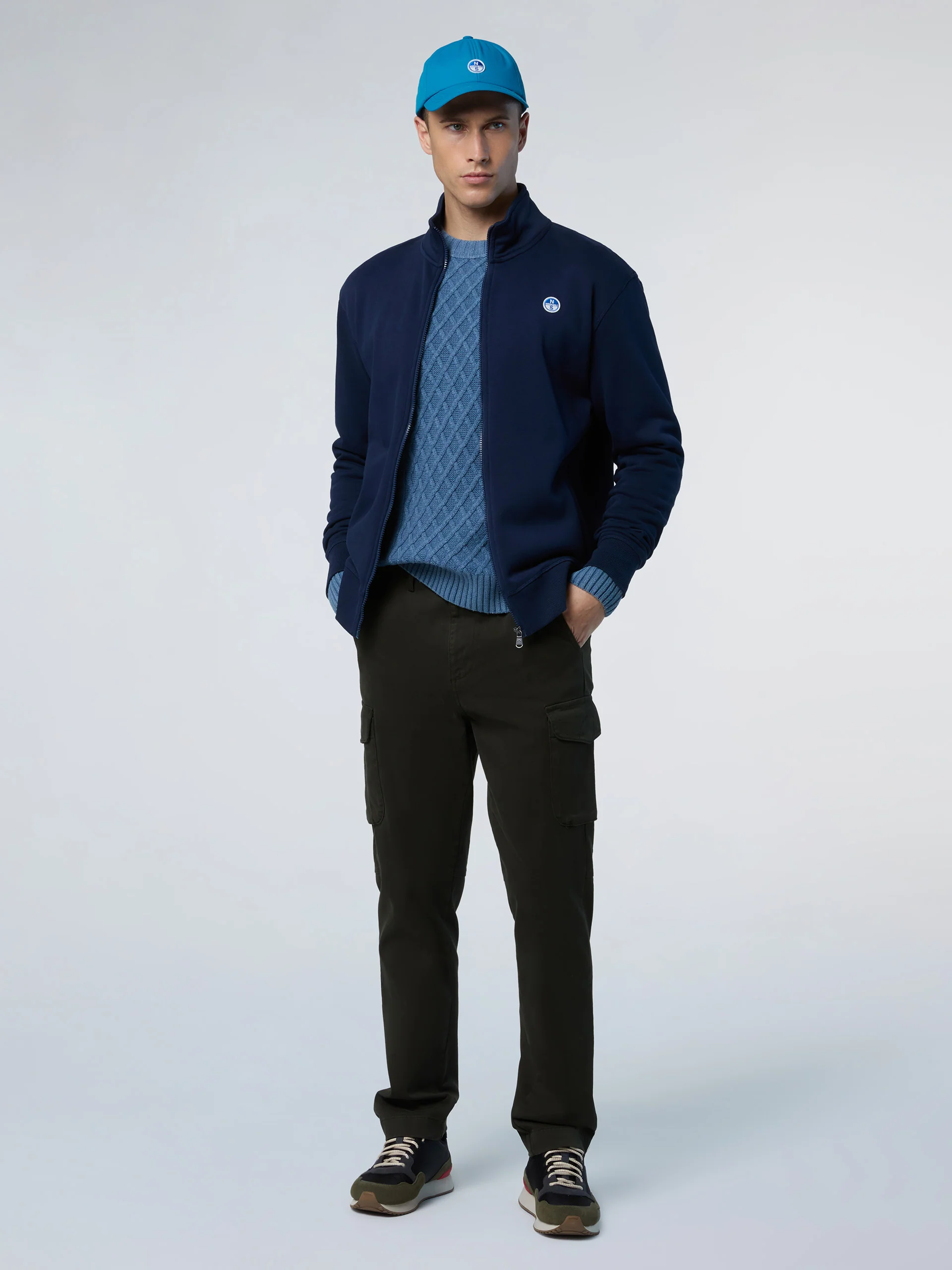 Full-zip sweatshirt with logo patch - Image 4