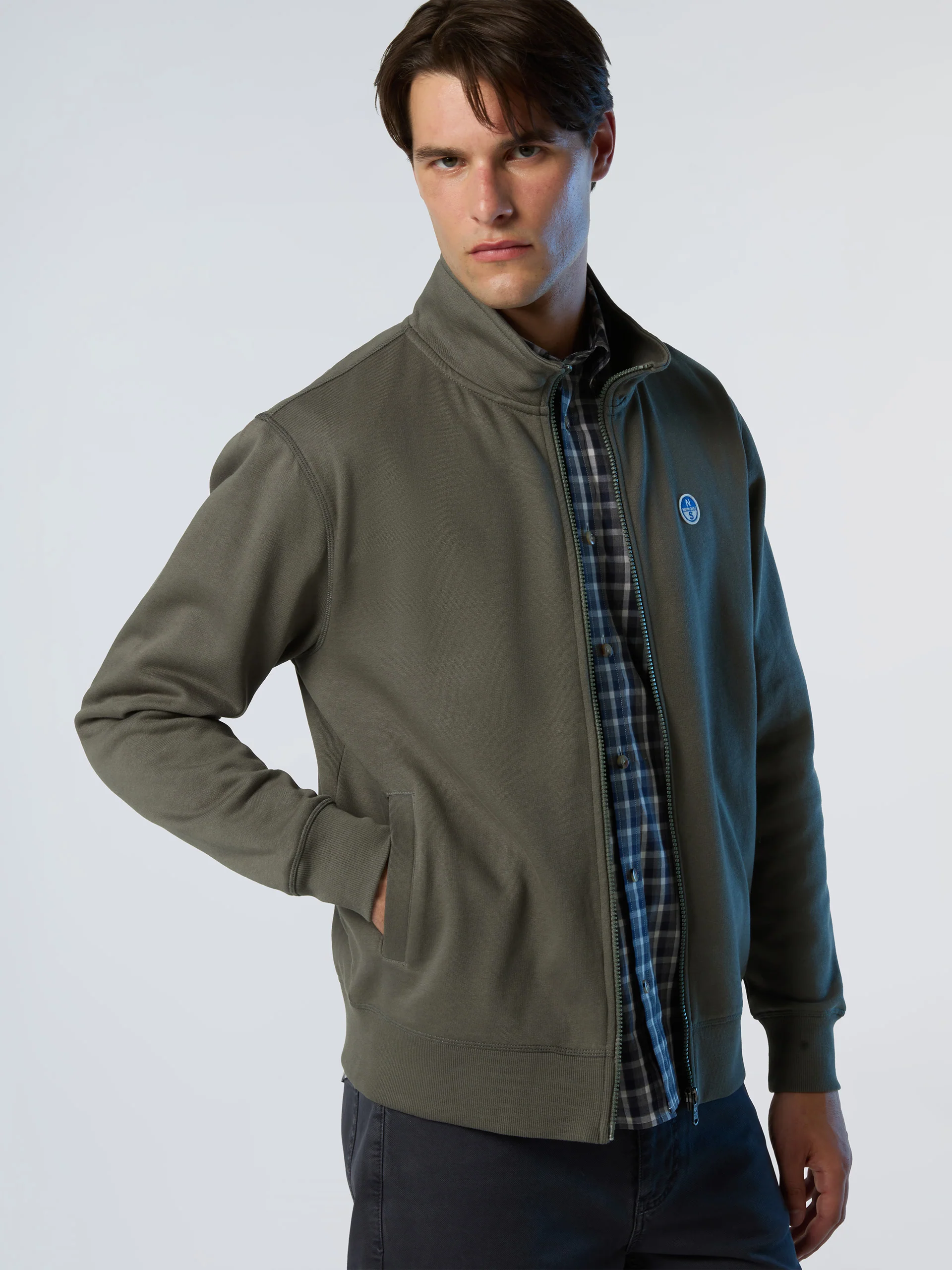 Full-zip sweatshirt with logo patch - Image 7