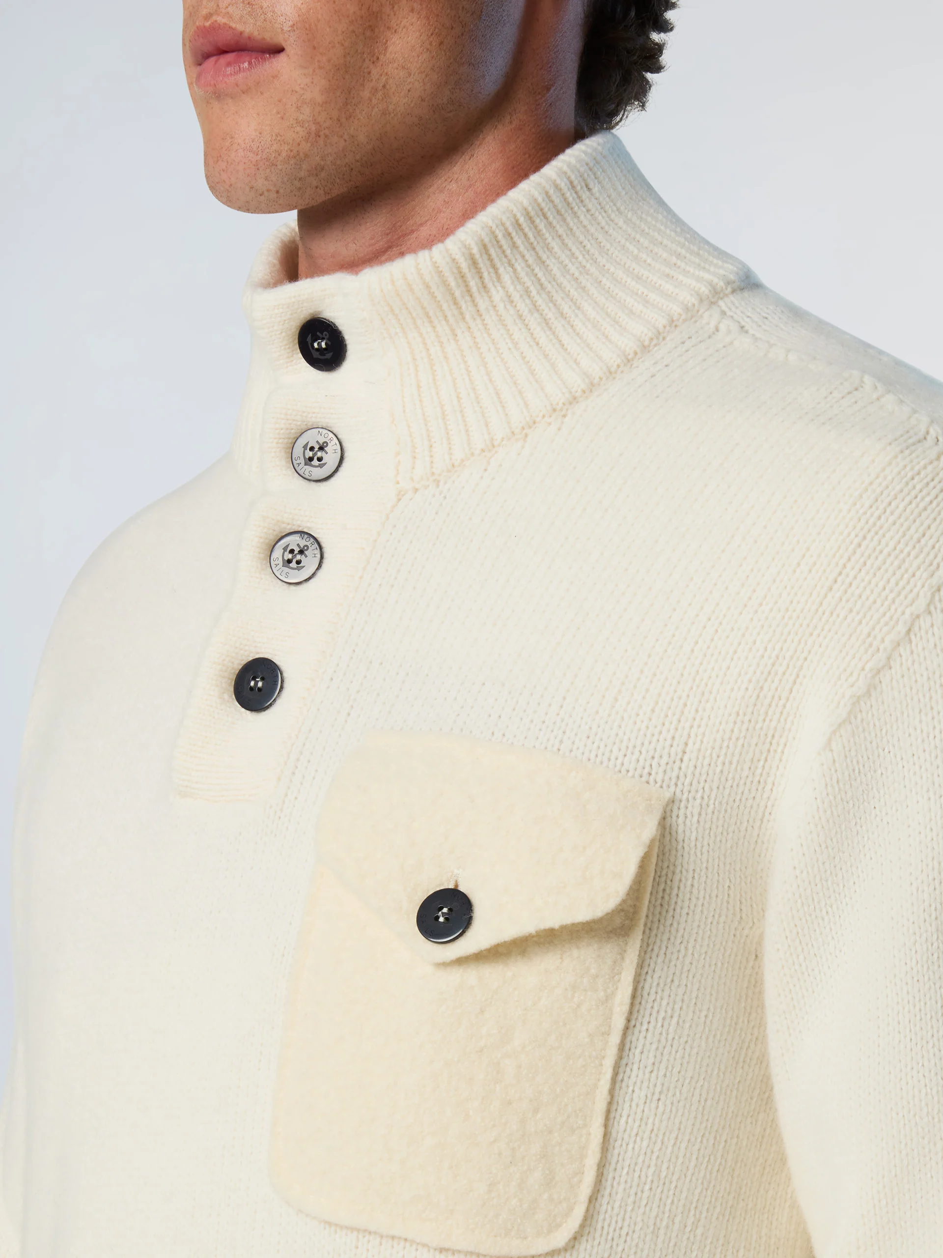 Archive button-front sweater - Image 6