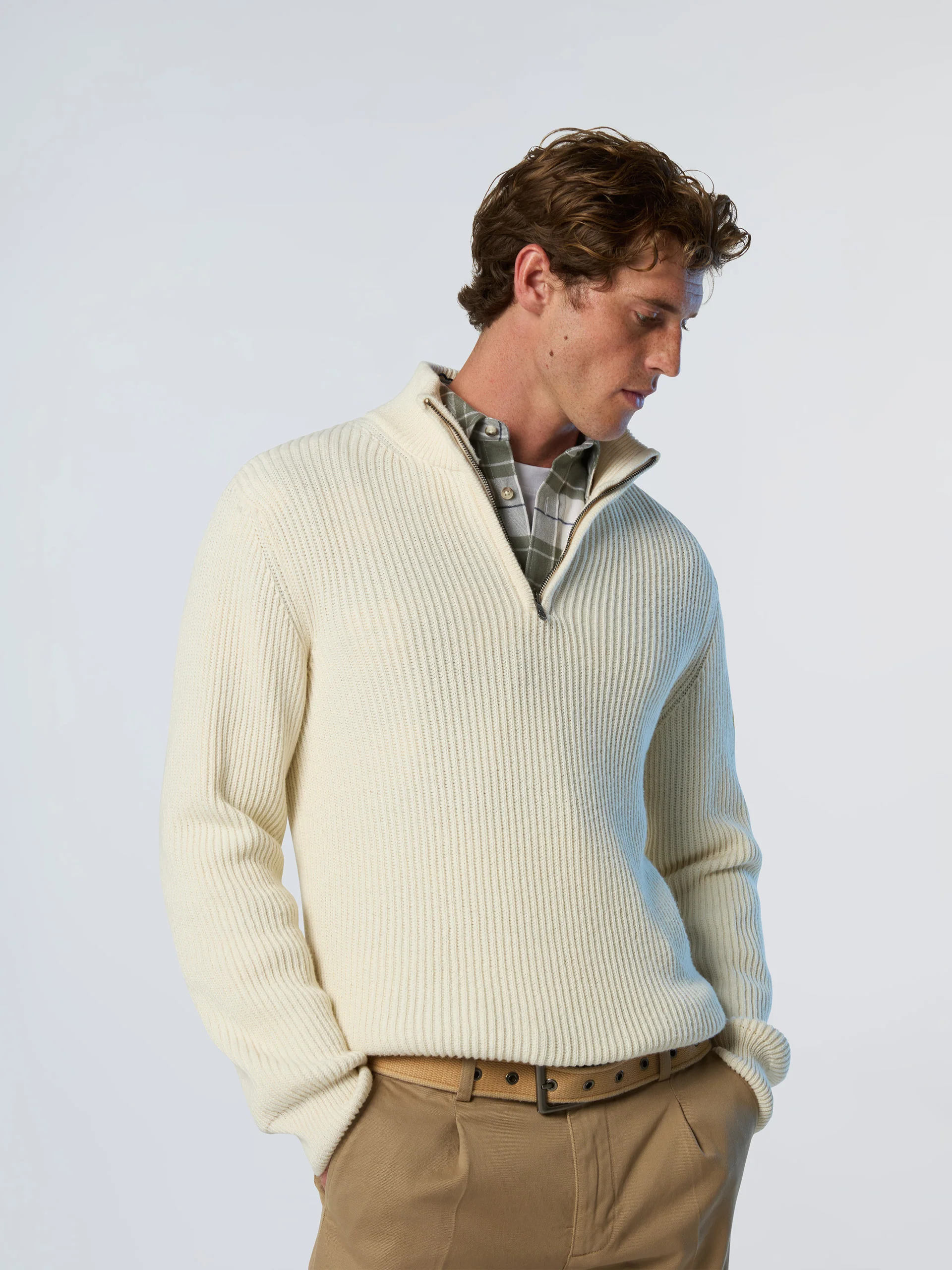 Fisherman's rib half-zip sweater - Image 2