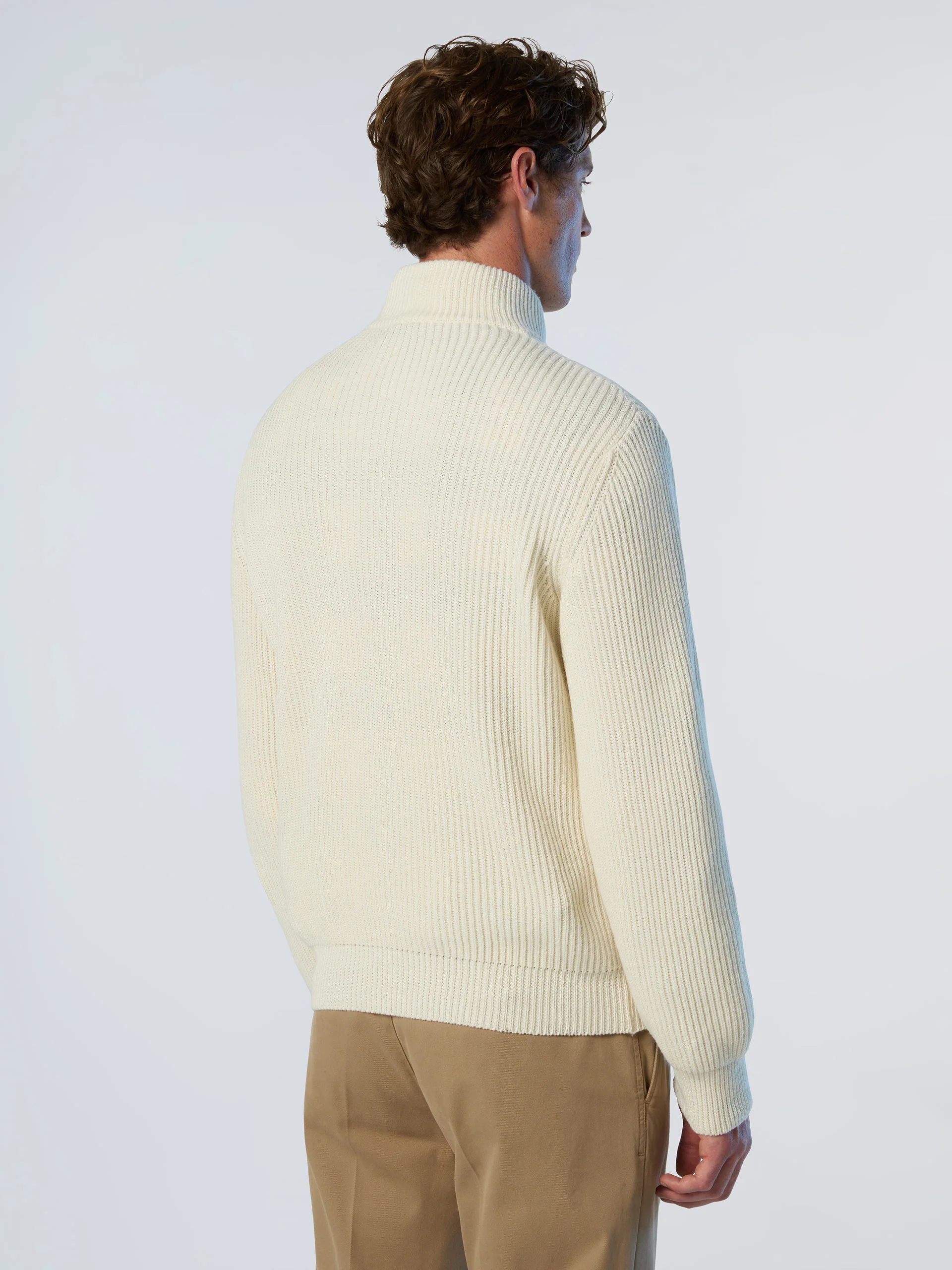 Fisherman's rib half-zip sweater - Image 4