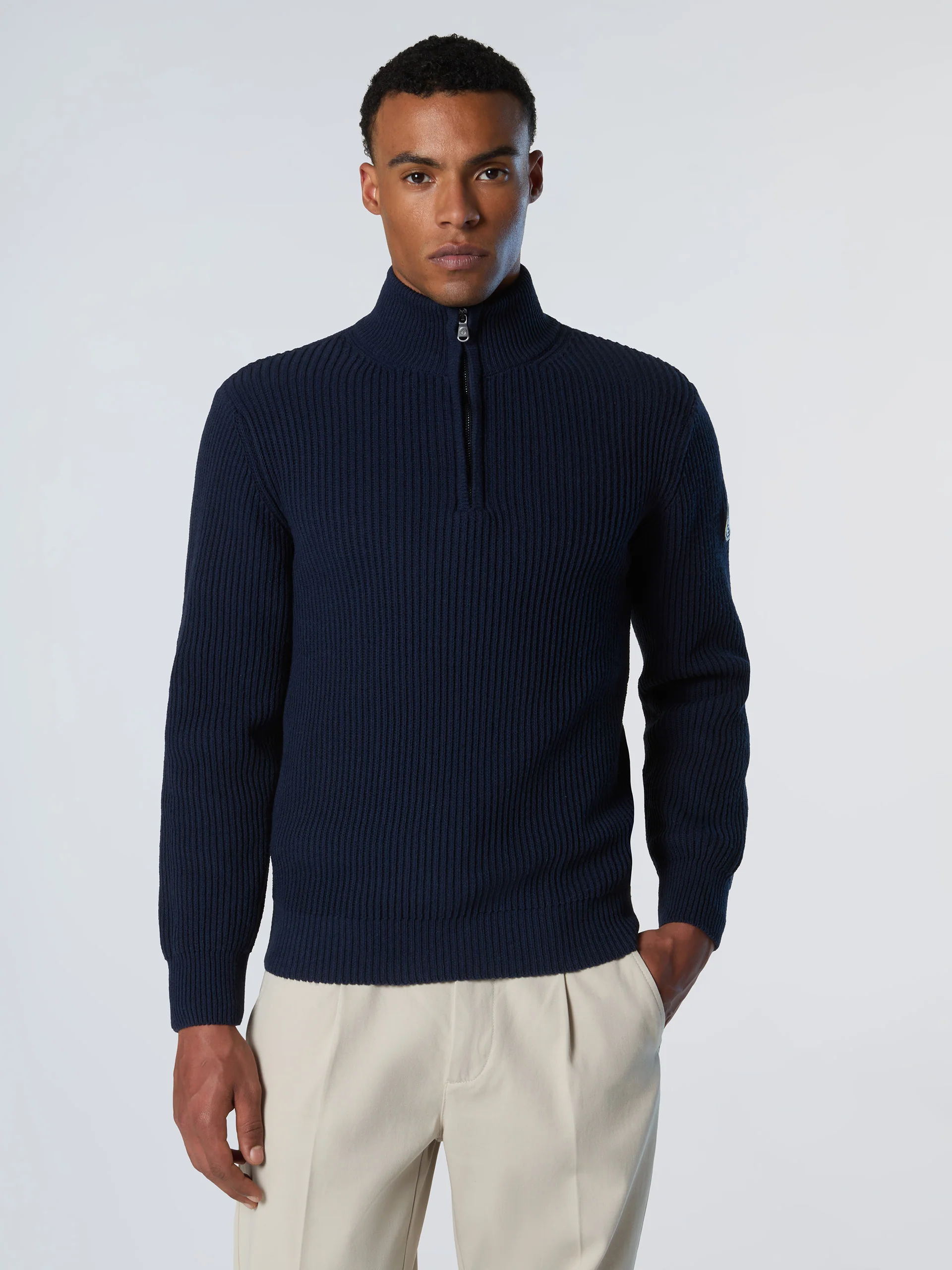 Fisherman's rib half-zip sweater - Image 7