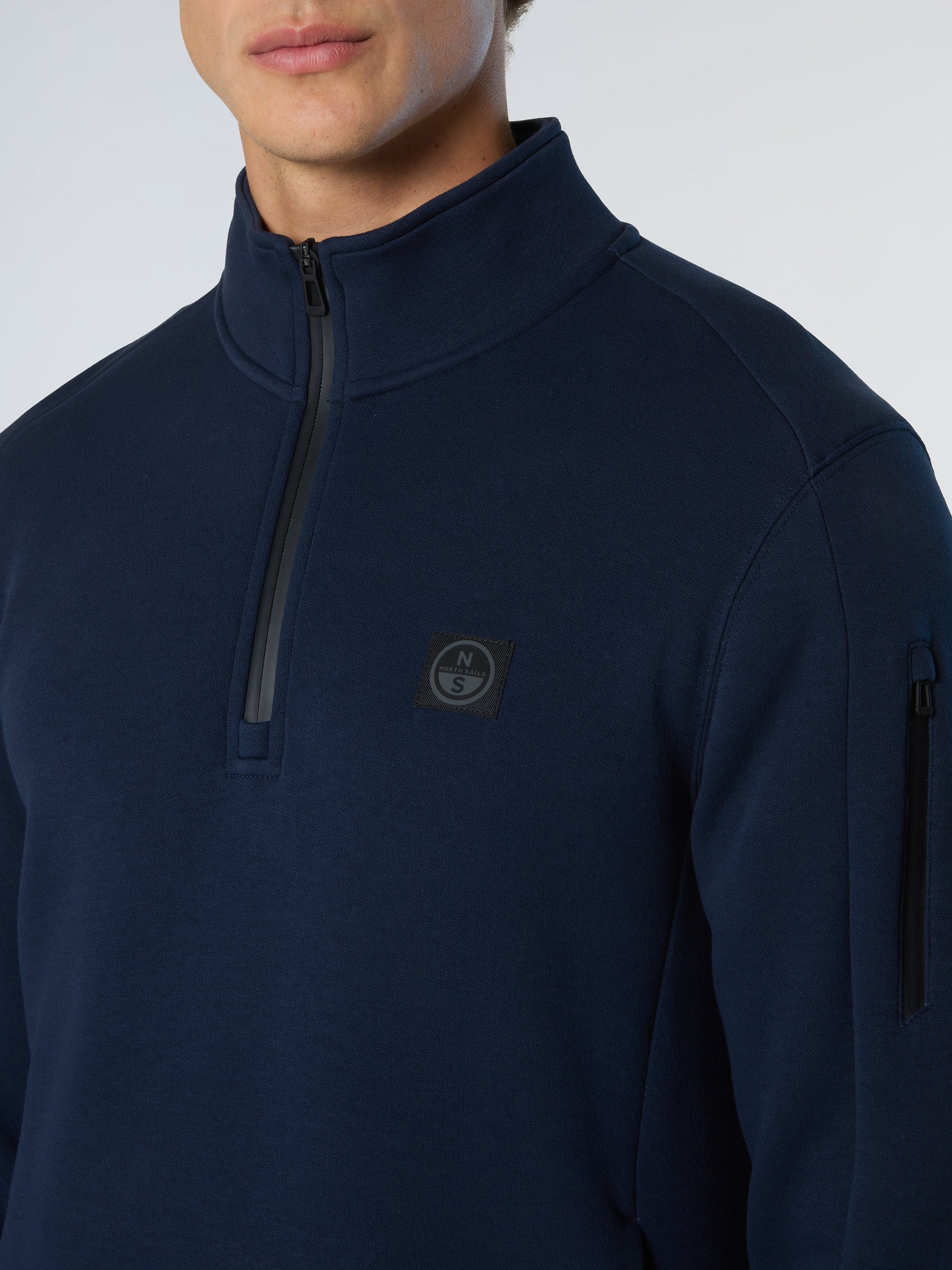 Piqué scuba half-zip sweatshirt - Image 14