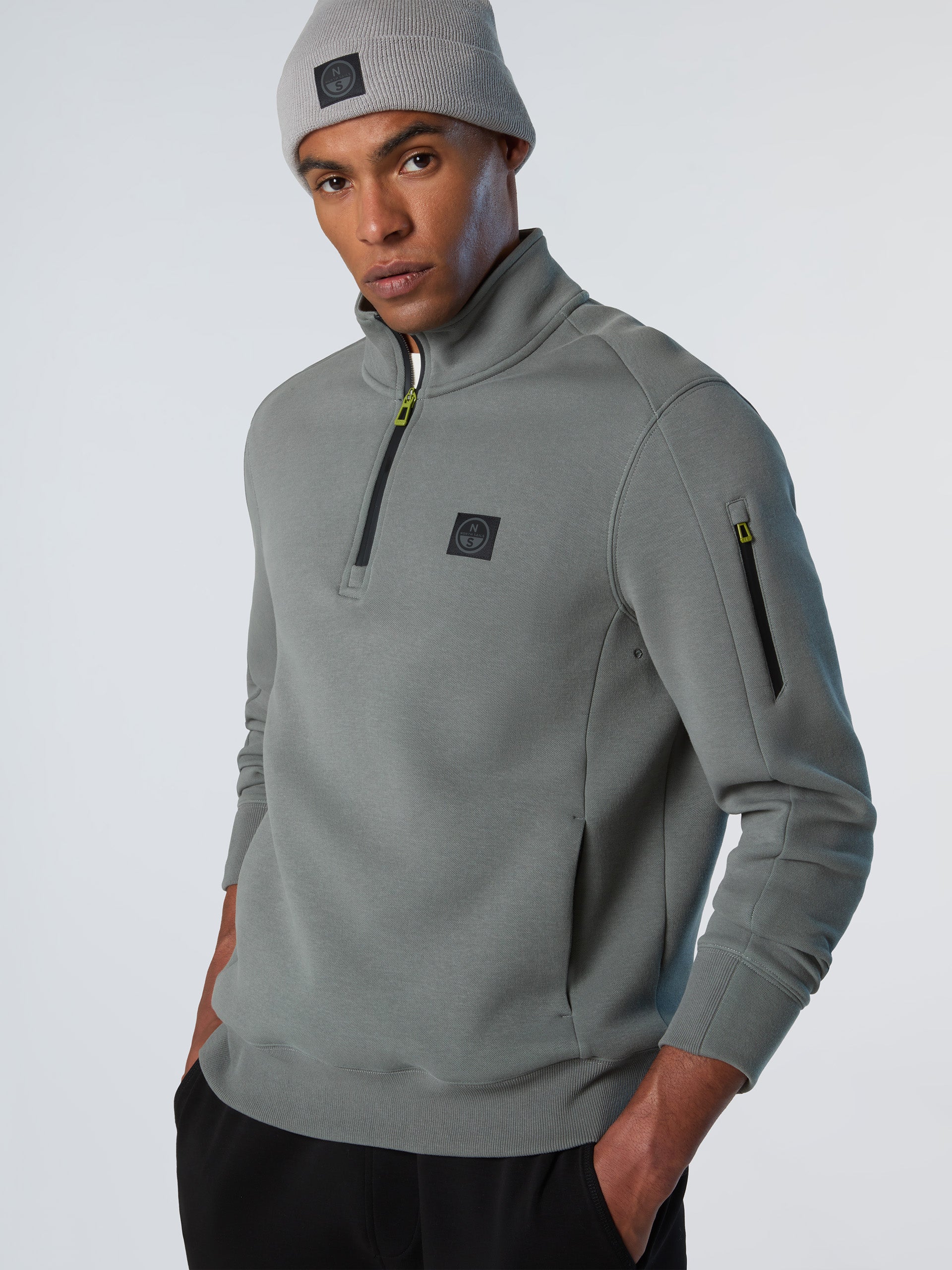 Piqué scuba half-zip sweatshirt - Image 17
