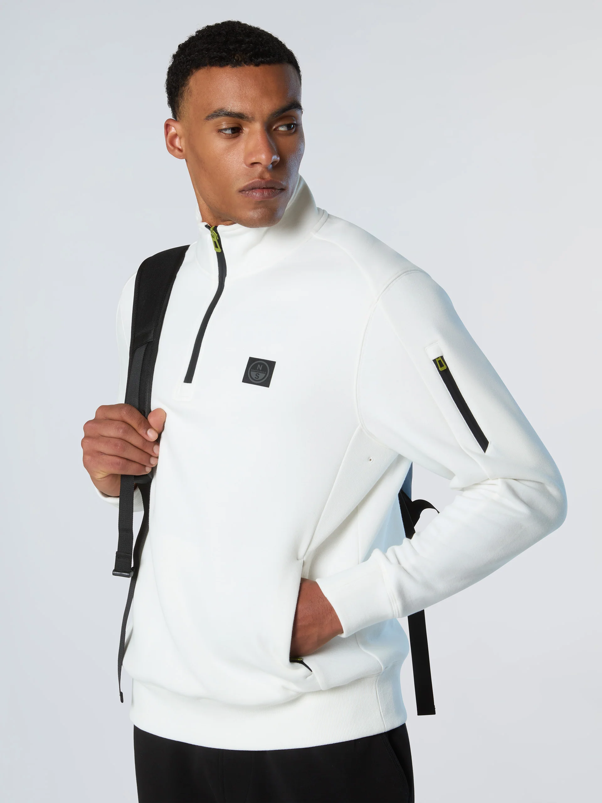 Piqué scuba half-zip sweatshirt - Image 2