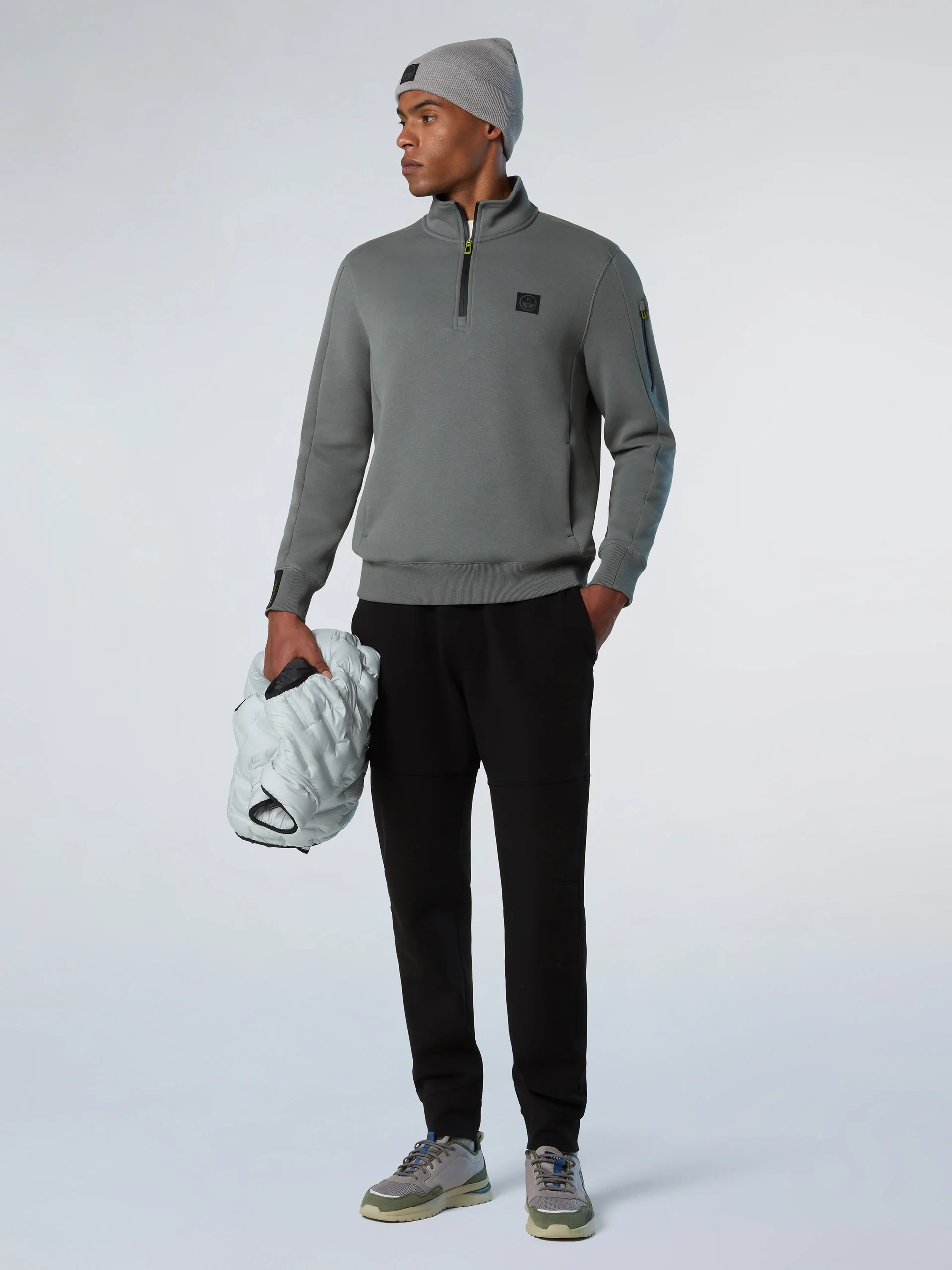 Piqué scuba half-zip sweatshirt - Image 20