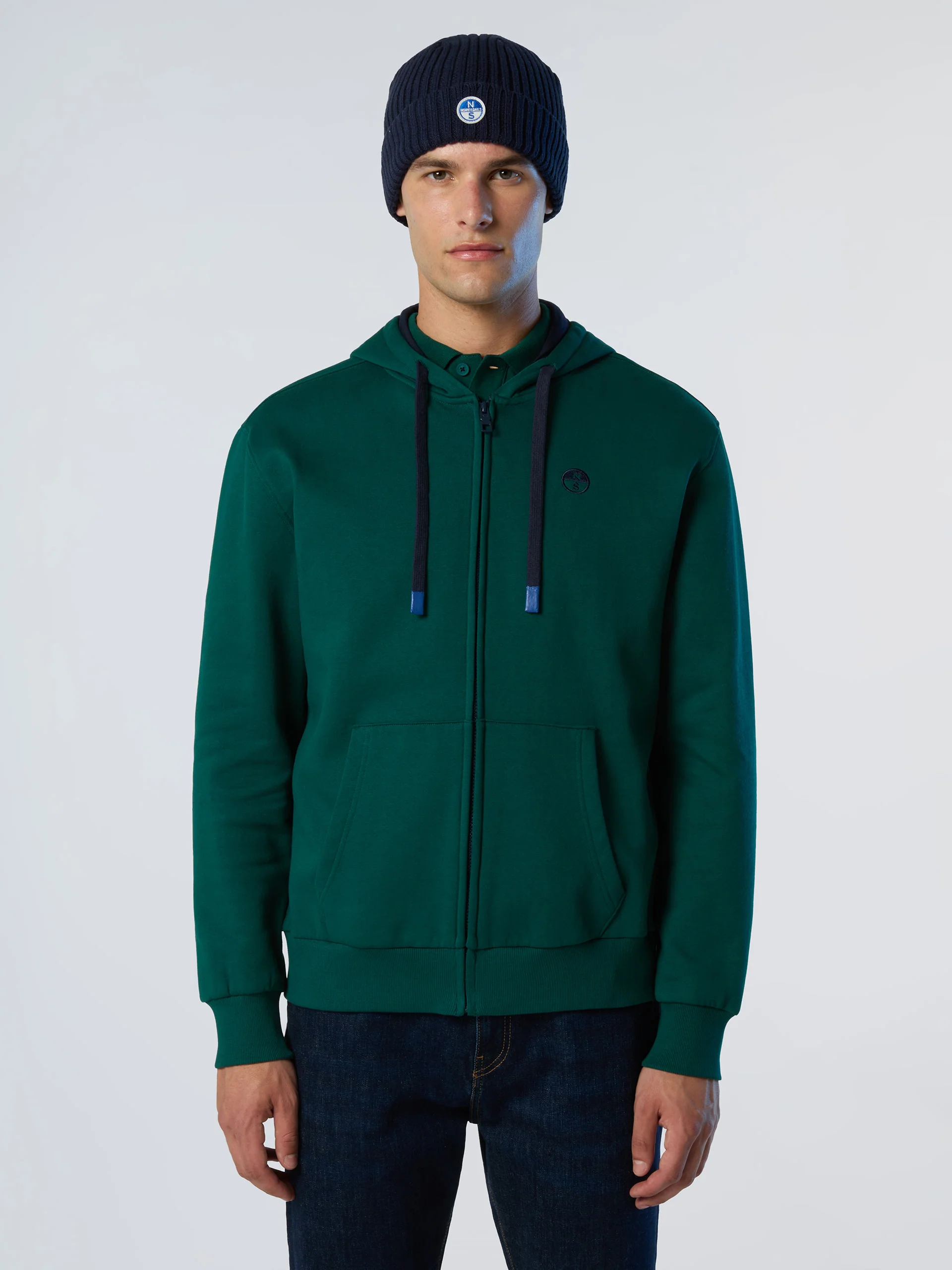 Full-zip hoodie with embroidered logo - Image 14