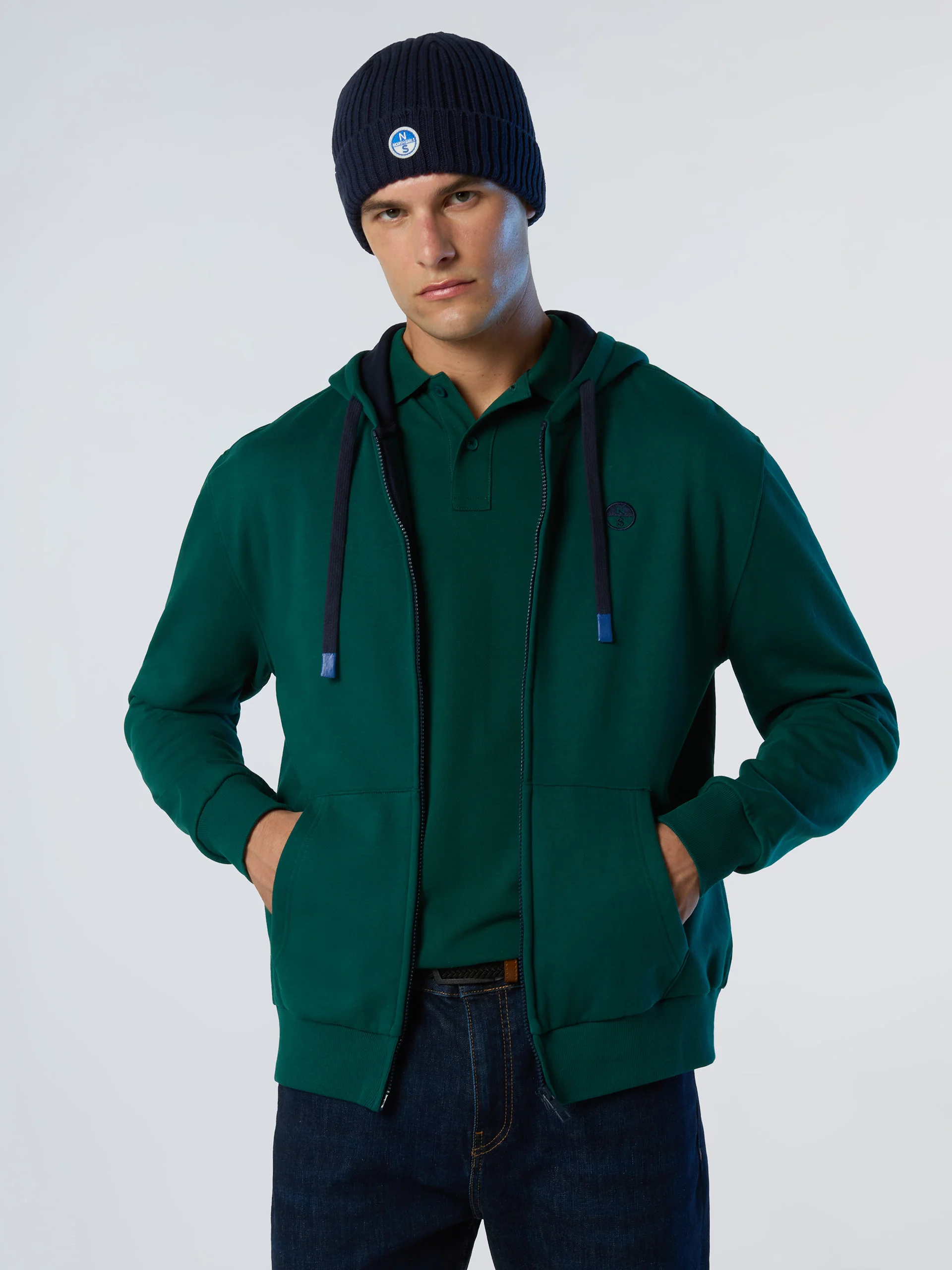 Full-zip hoodie with embroidered logo - Image 15