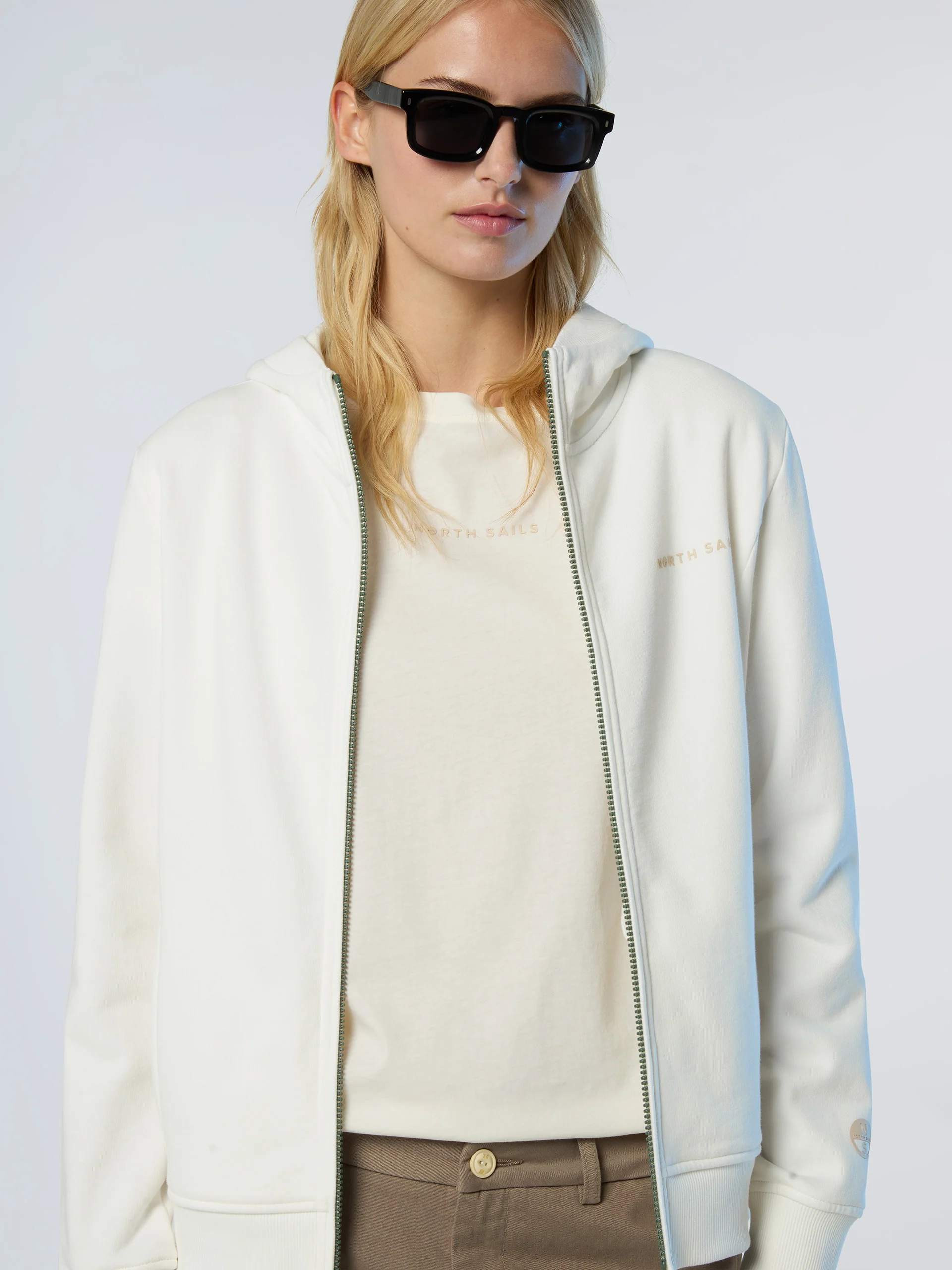 Full-zip hoodie with tonal logo - Image 2