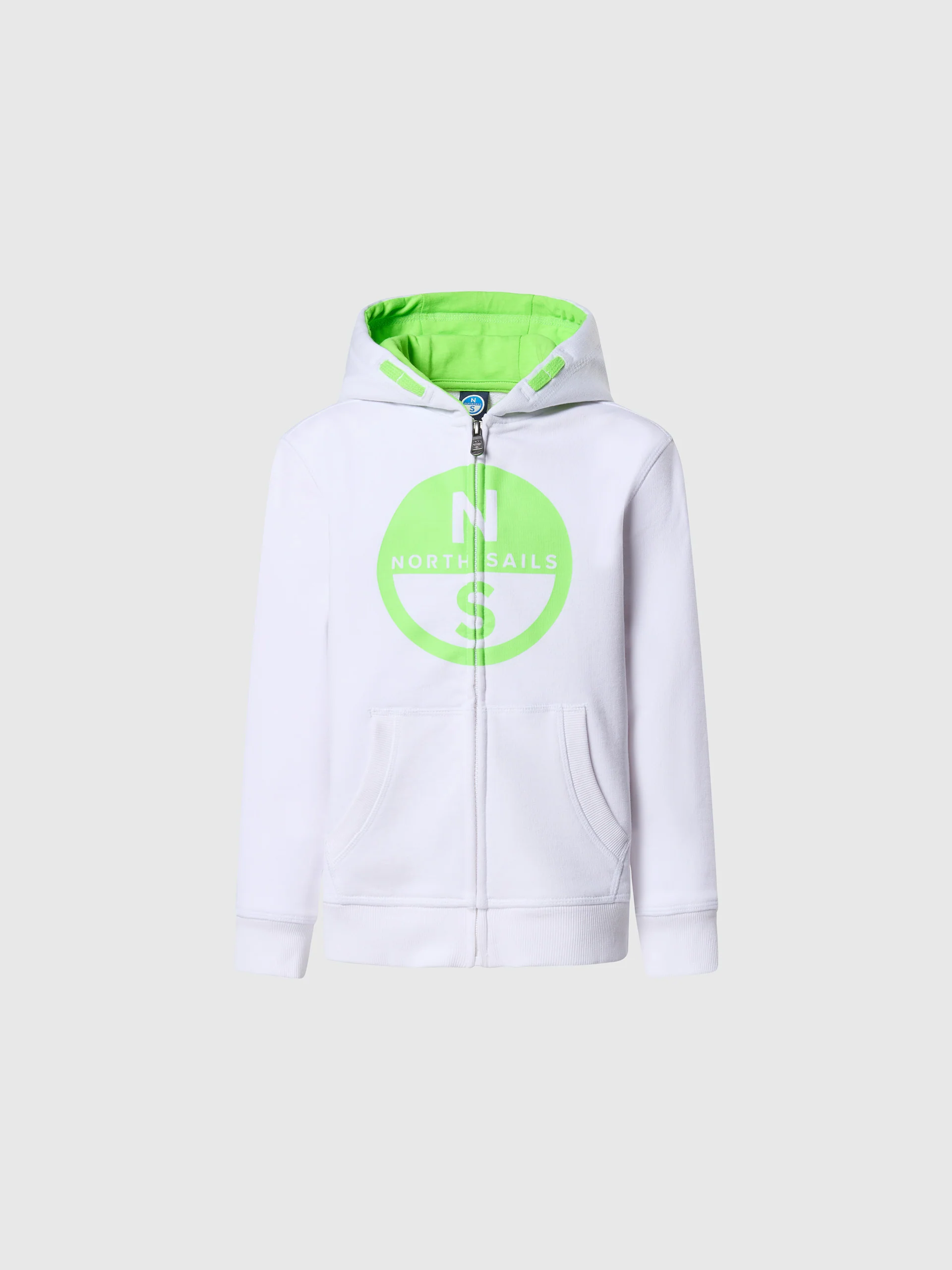 Zipper hoodie with maxi logo - Image 3