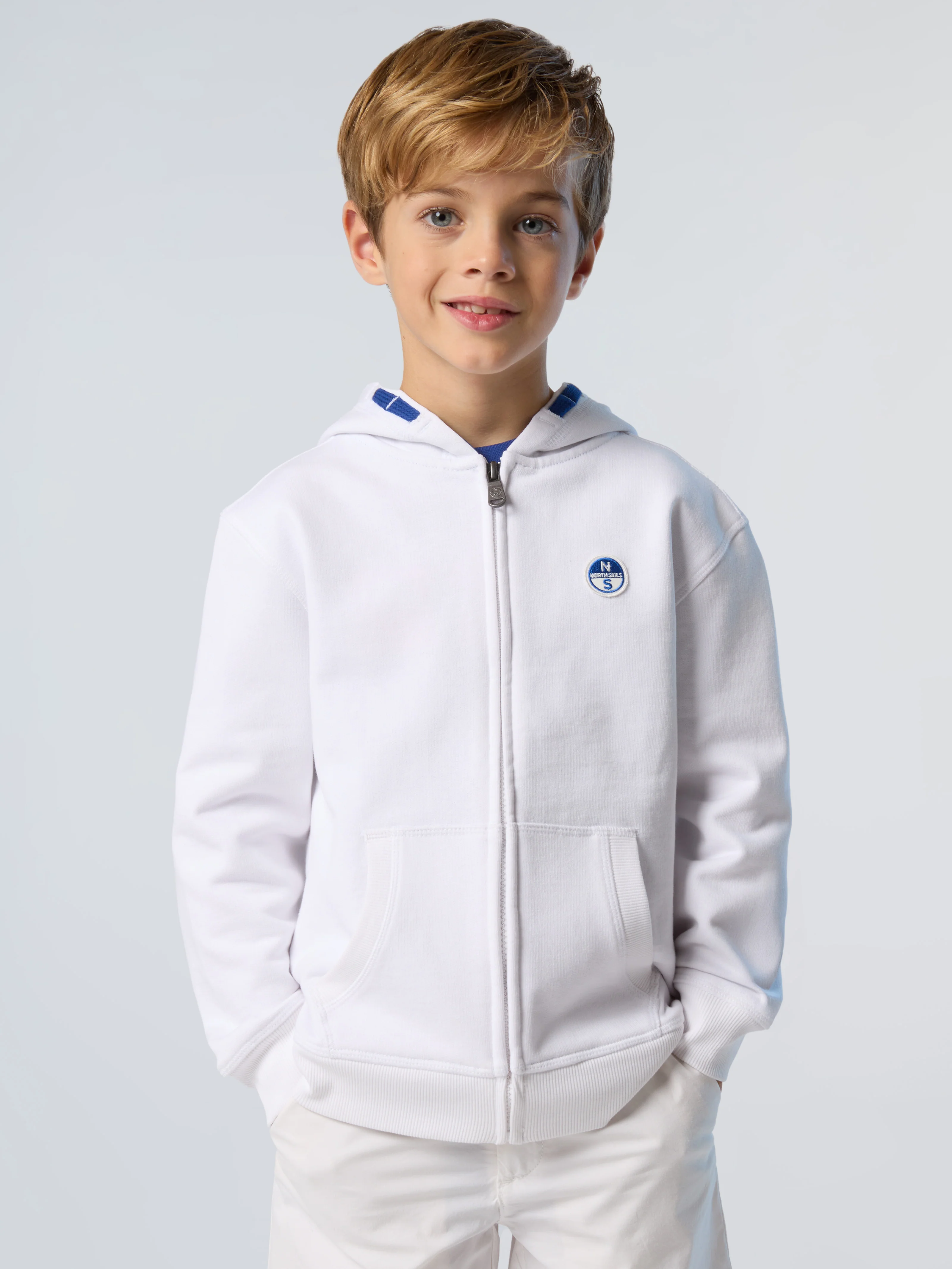 Zipper hoodie with logo patch - Image 2