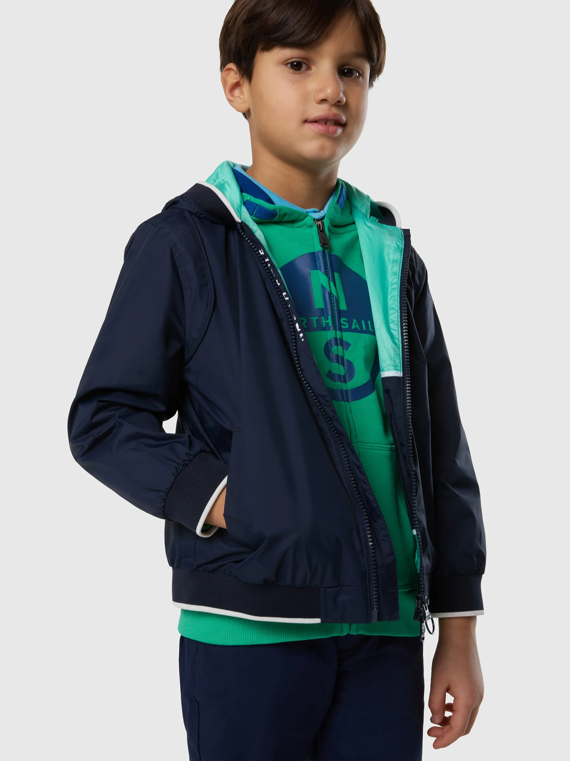Full-zip hoodie with maxi logo print - Image 8