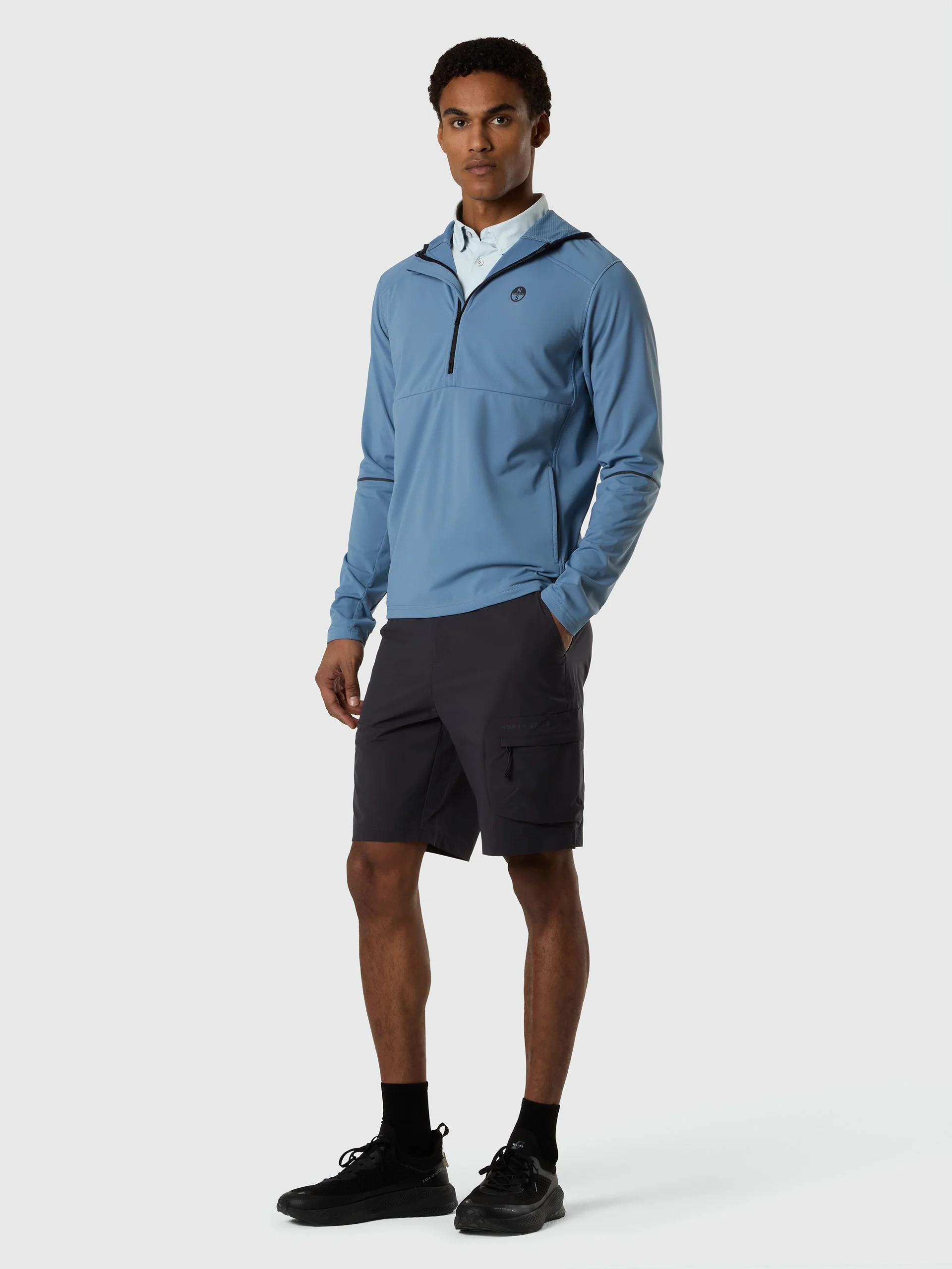 Brushed fleece half-zip hoodie - Image 5
