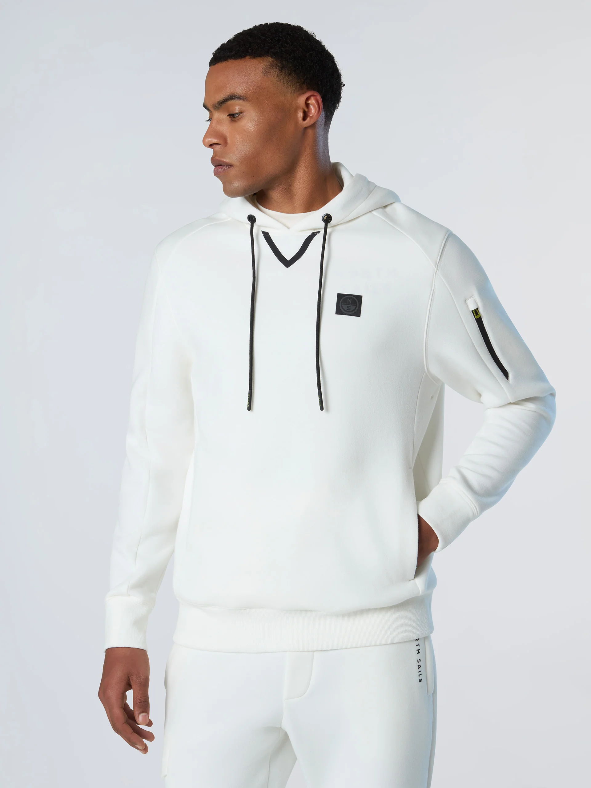 Piqué scuba hoodie
