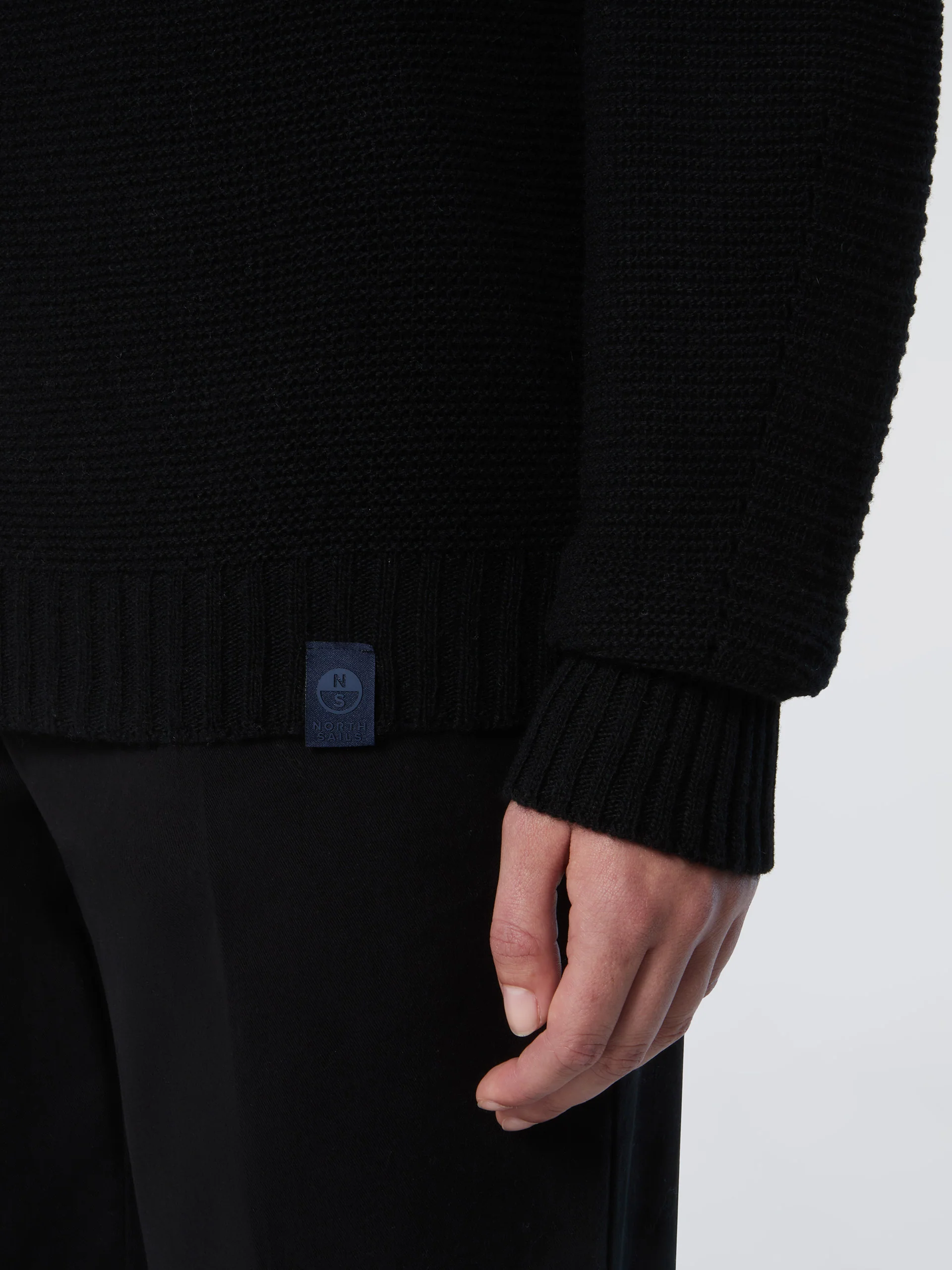Mock-neck saddle shoulder sweater - Image 18