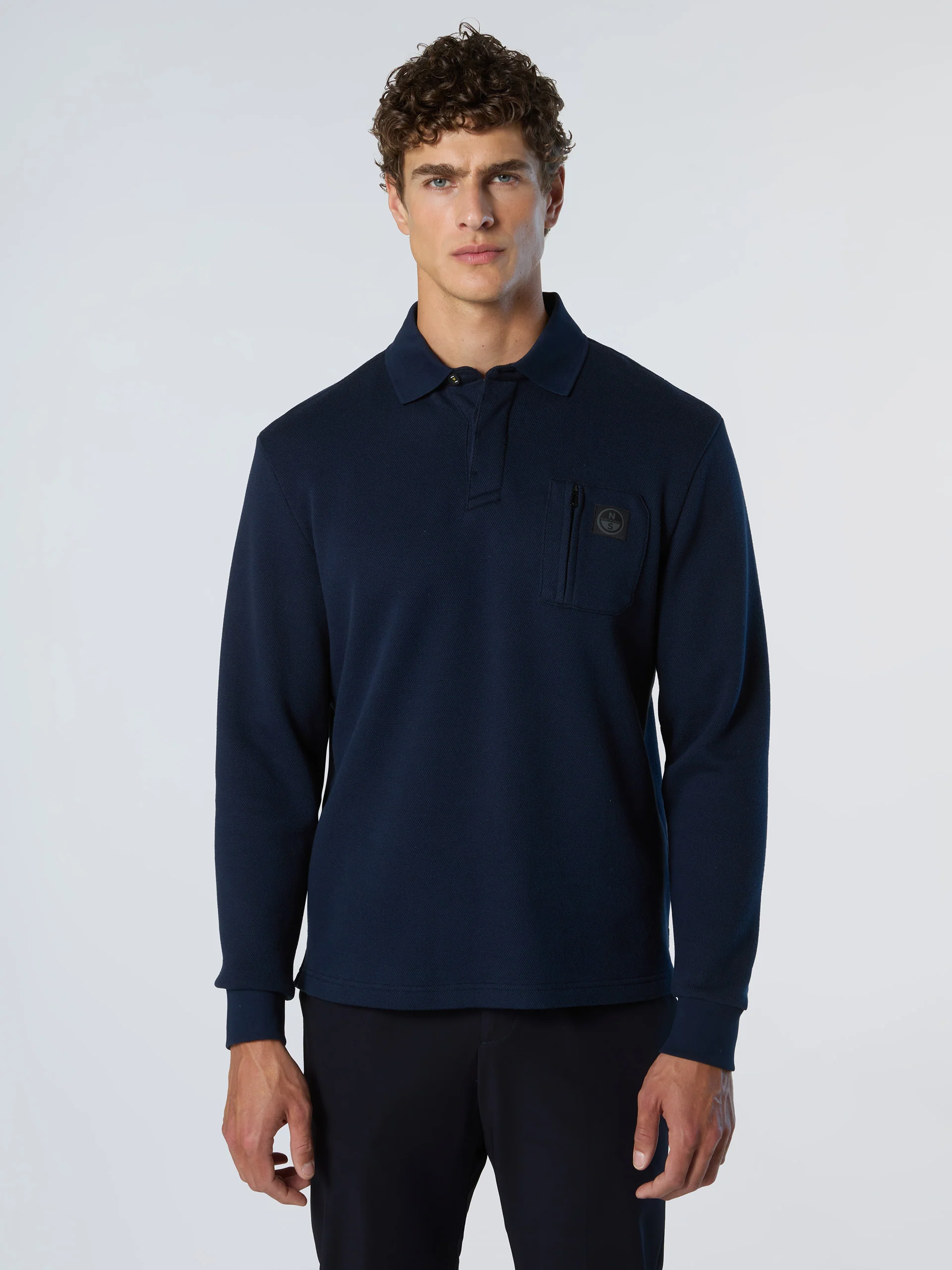Polo shirt with chest pocket
