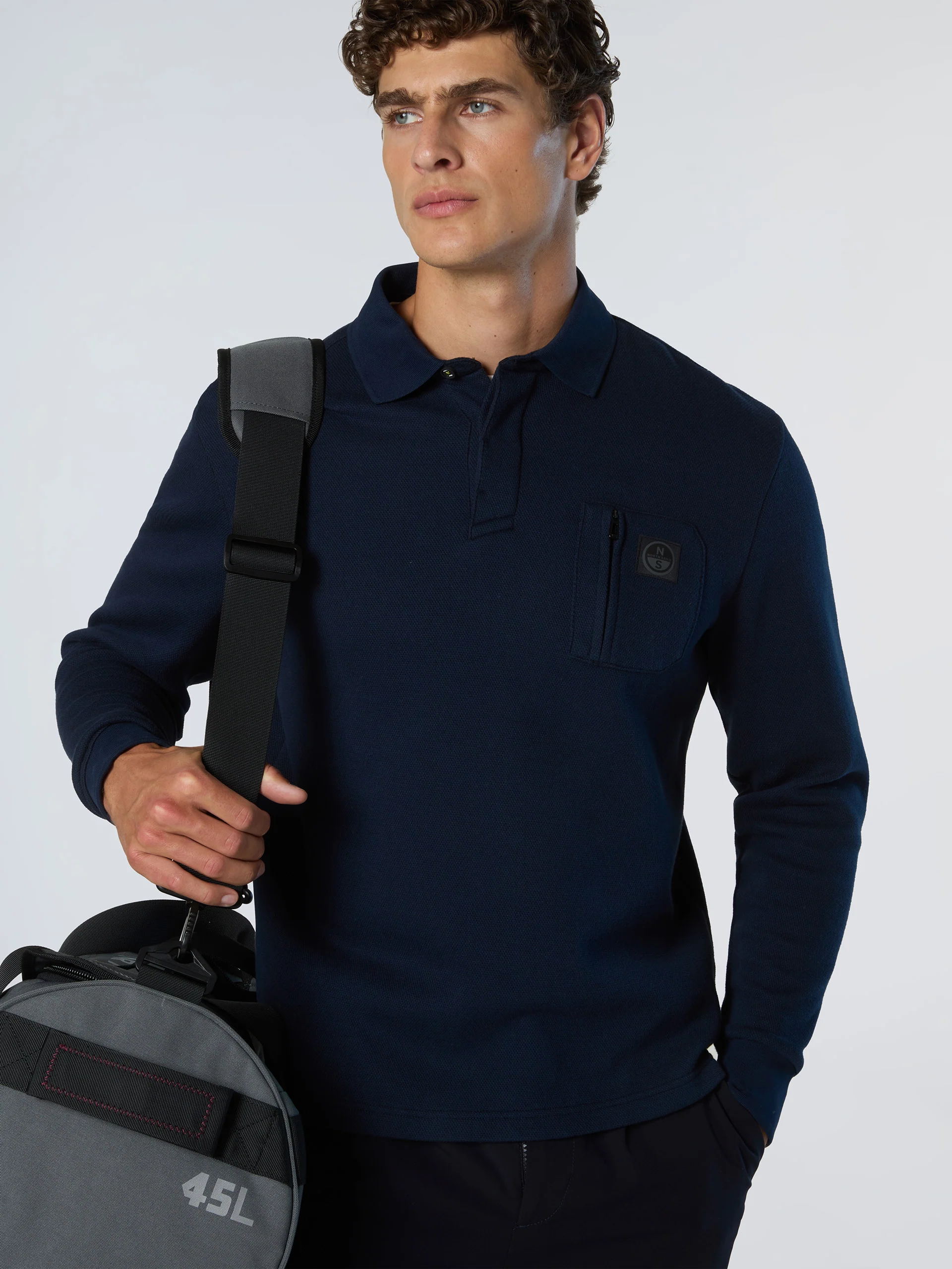 Polo shirt with chest pocket - Image 2