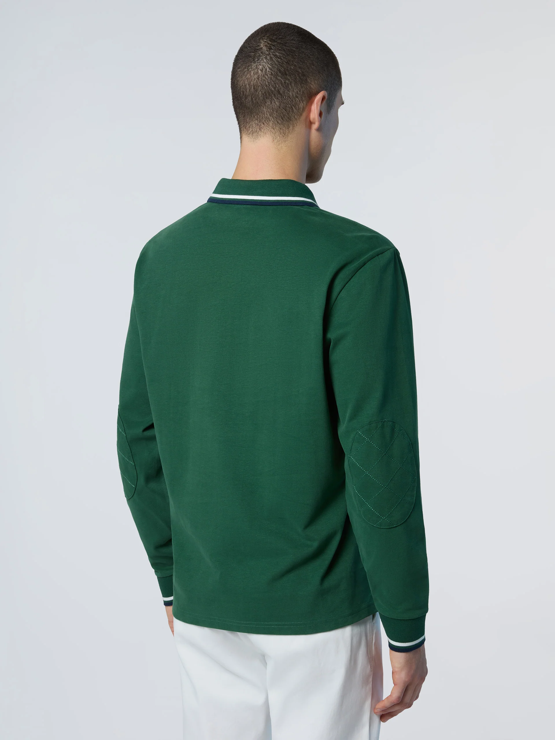 Polo shirt with elbow patches - Image 11