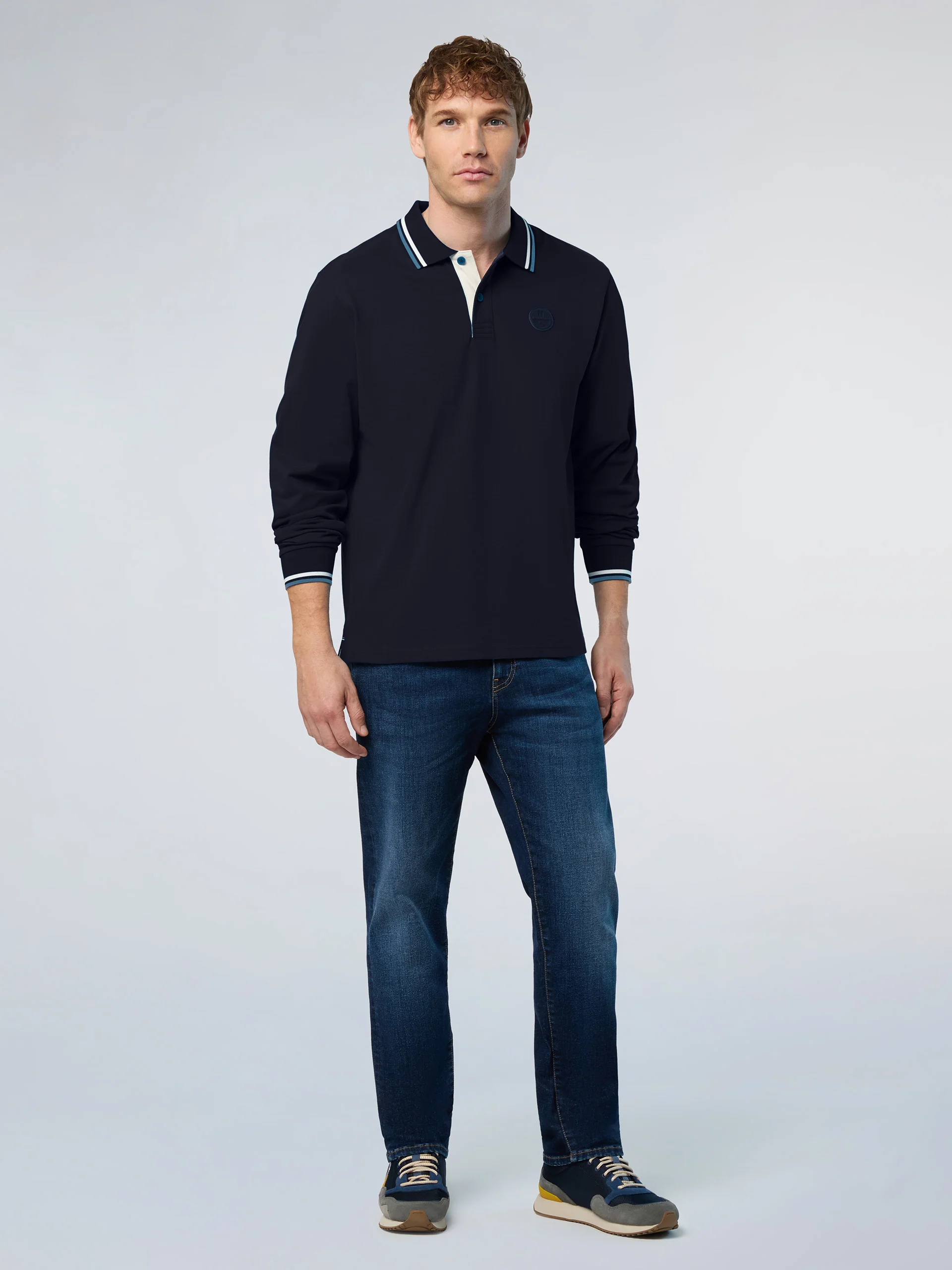 Polo shirt with elbow patches - Image 15