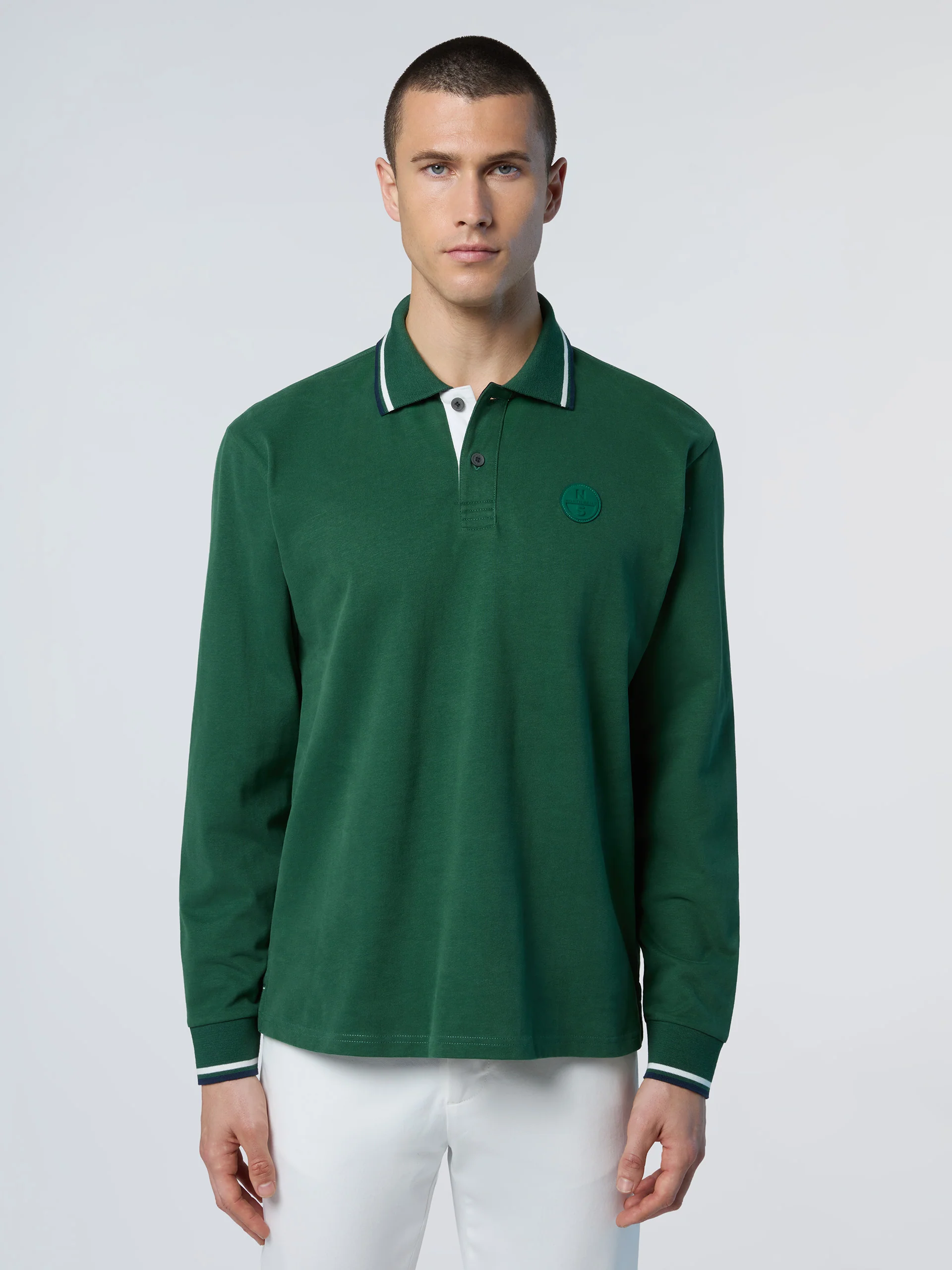Polo shirt with elbow patches - Image 8