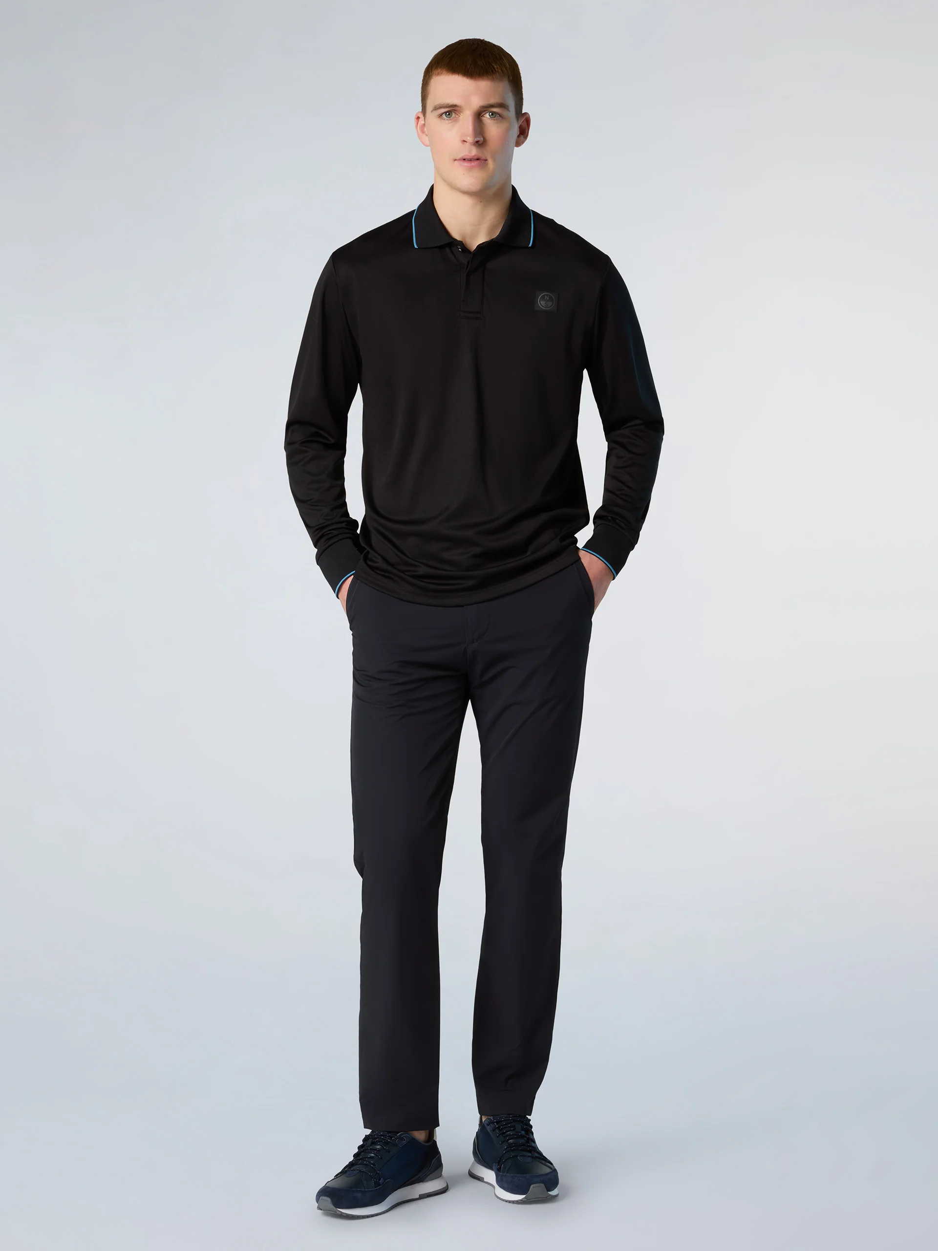 Coolmax piqué long-sleeved polo shirt - Image 11
