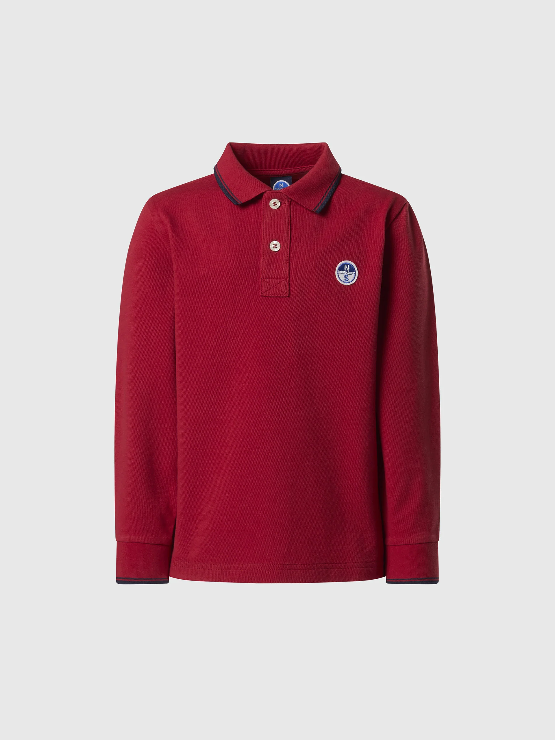 Long-sleeved polo shirt with collar lettering - Image 10