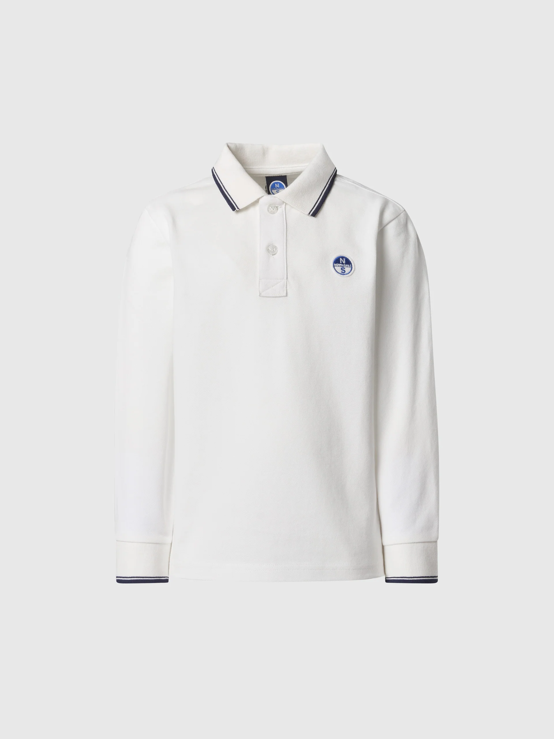 Long-sleeved polo shirt with collar lettering - Image 3