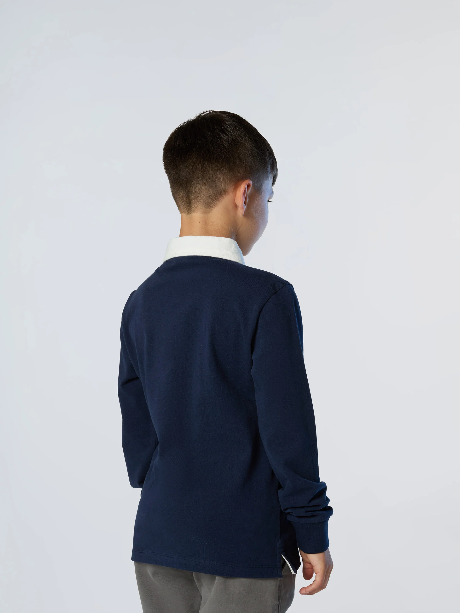 Long-sleeved polo shirt with logo patch - Image 10