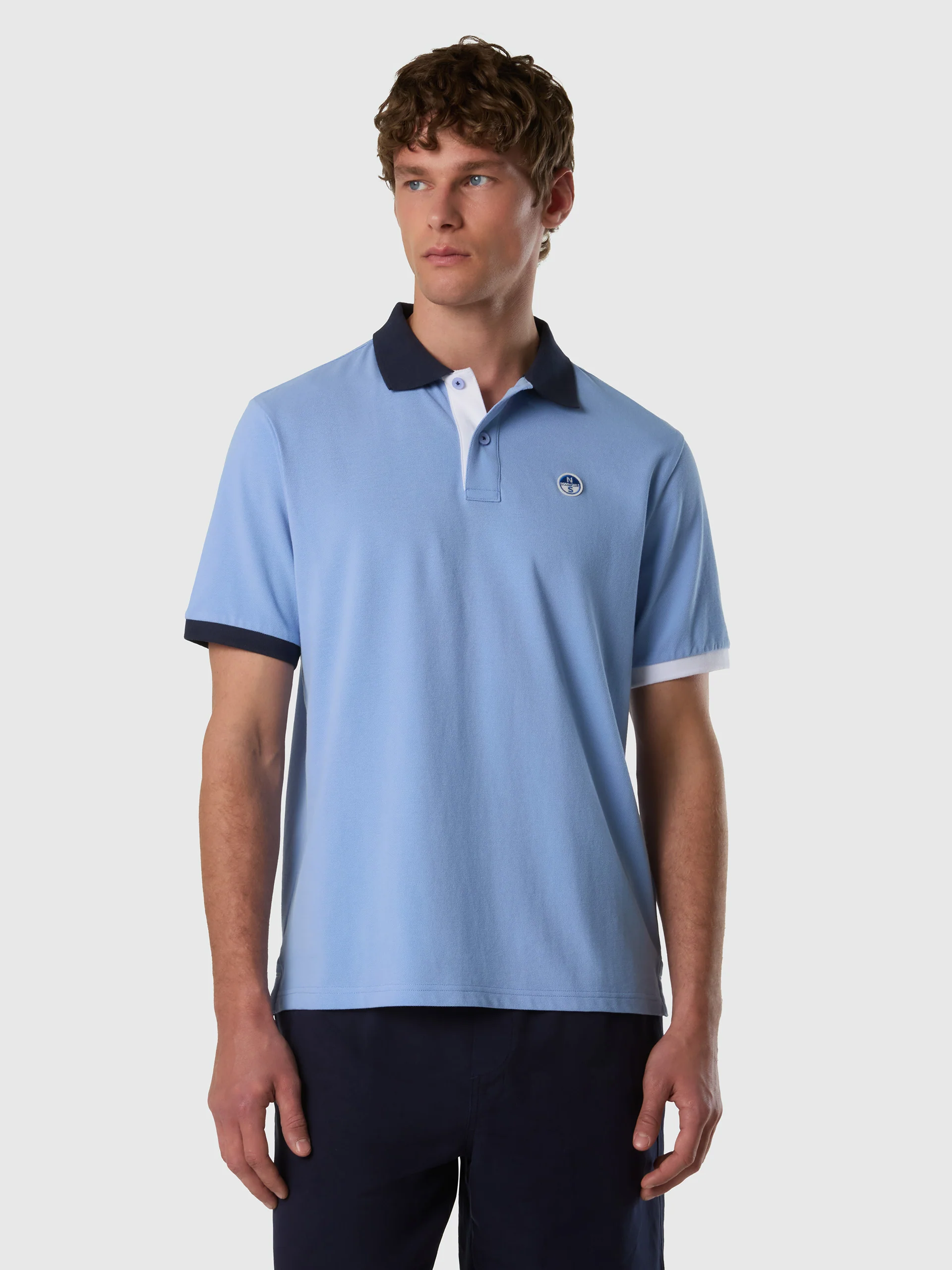 Polo shirt with mismatch cuffs - Image 22