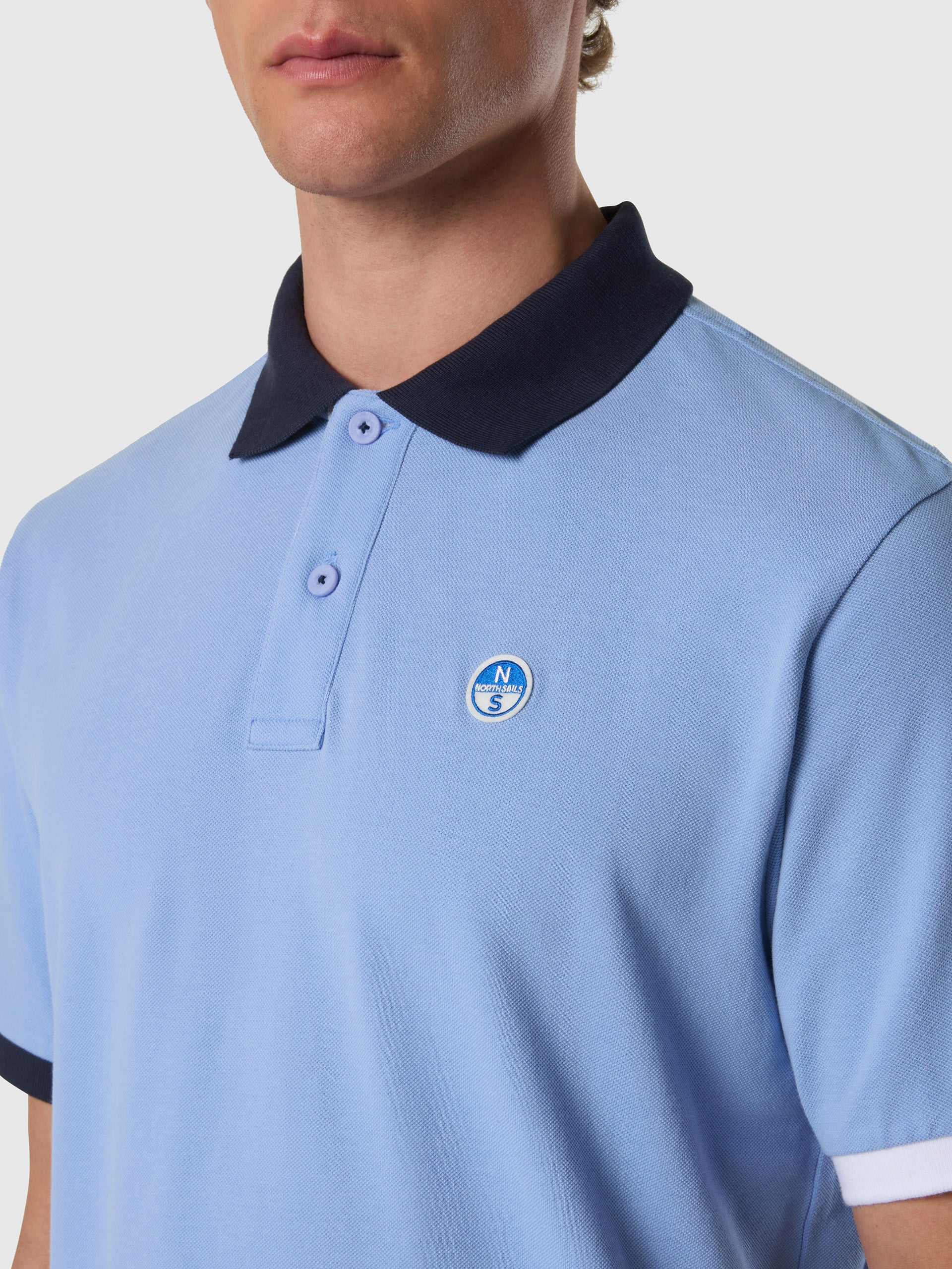 Polo shirt with mismatch cuffs - Image 27