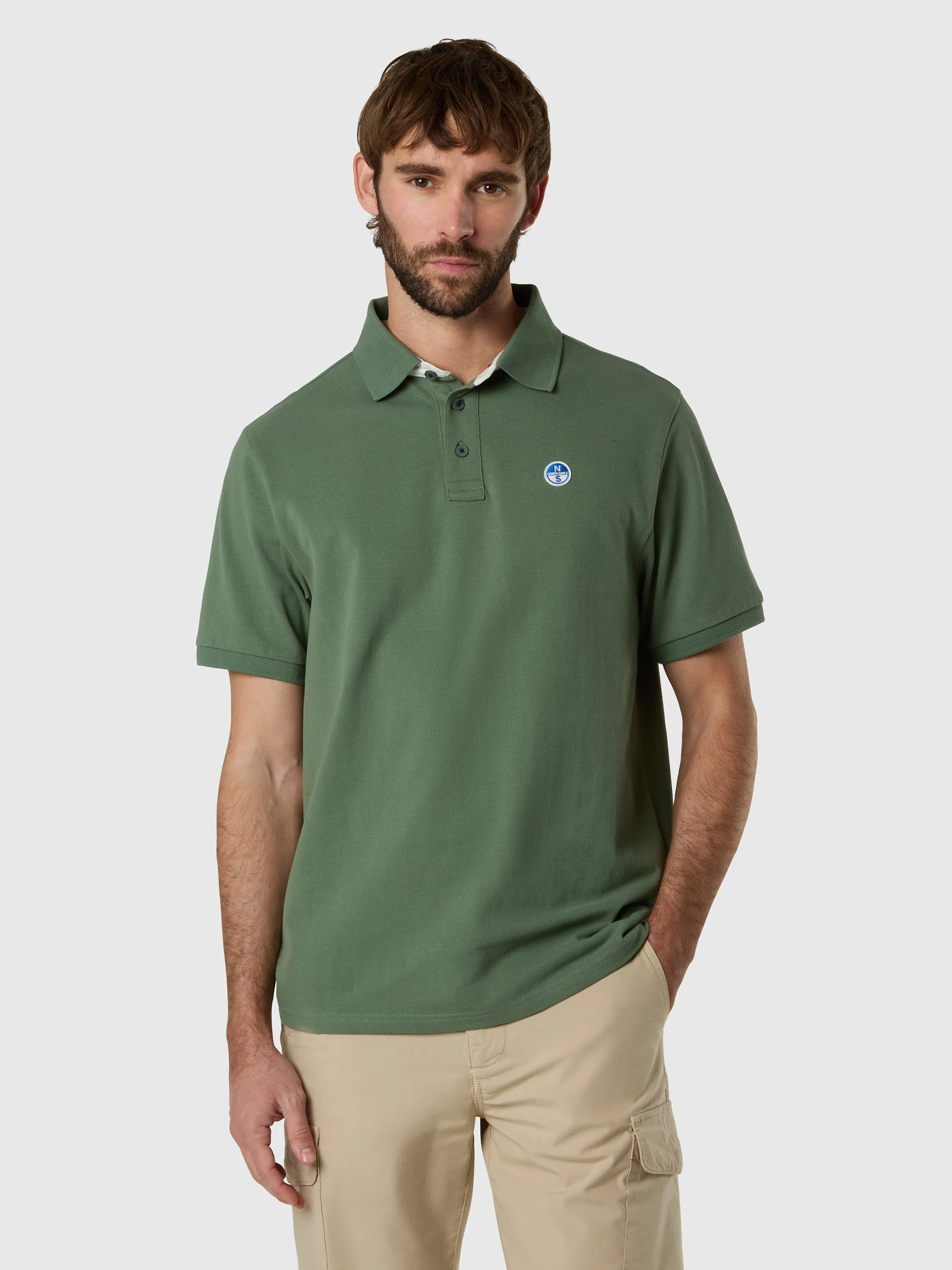 Polo shirt with logo neck