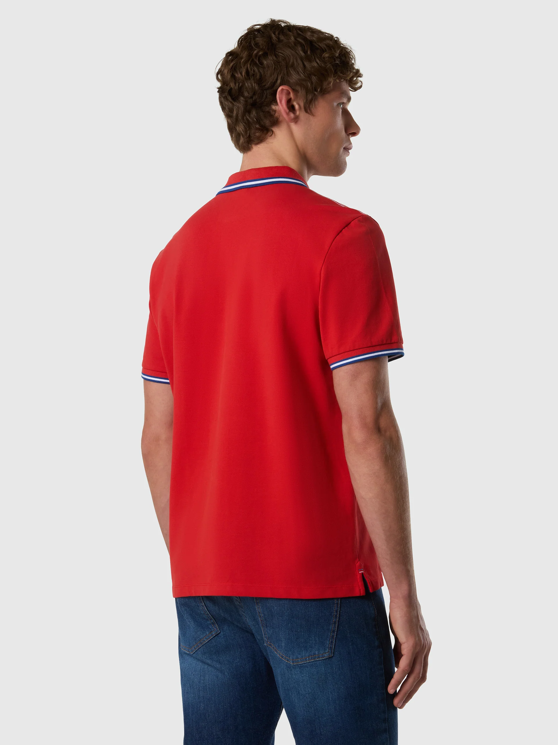 Polo shirt with striped trims - Image 11