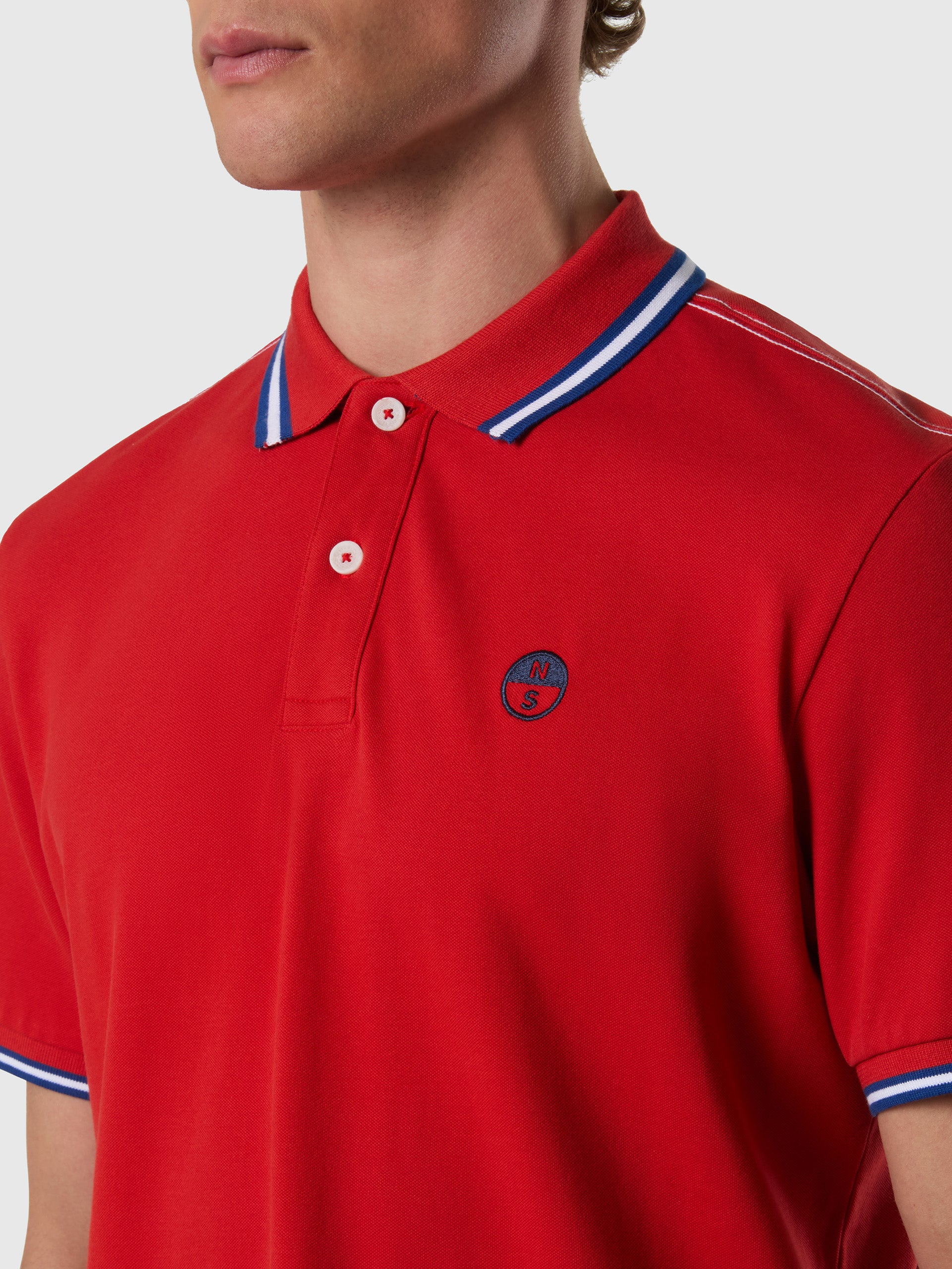 Polo shirt with striped trims - Image 13