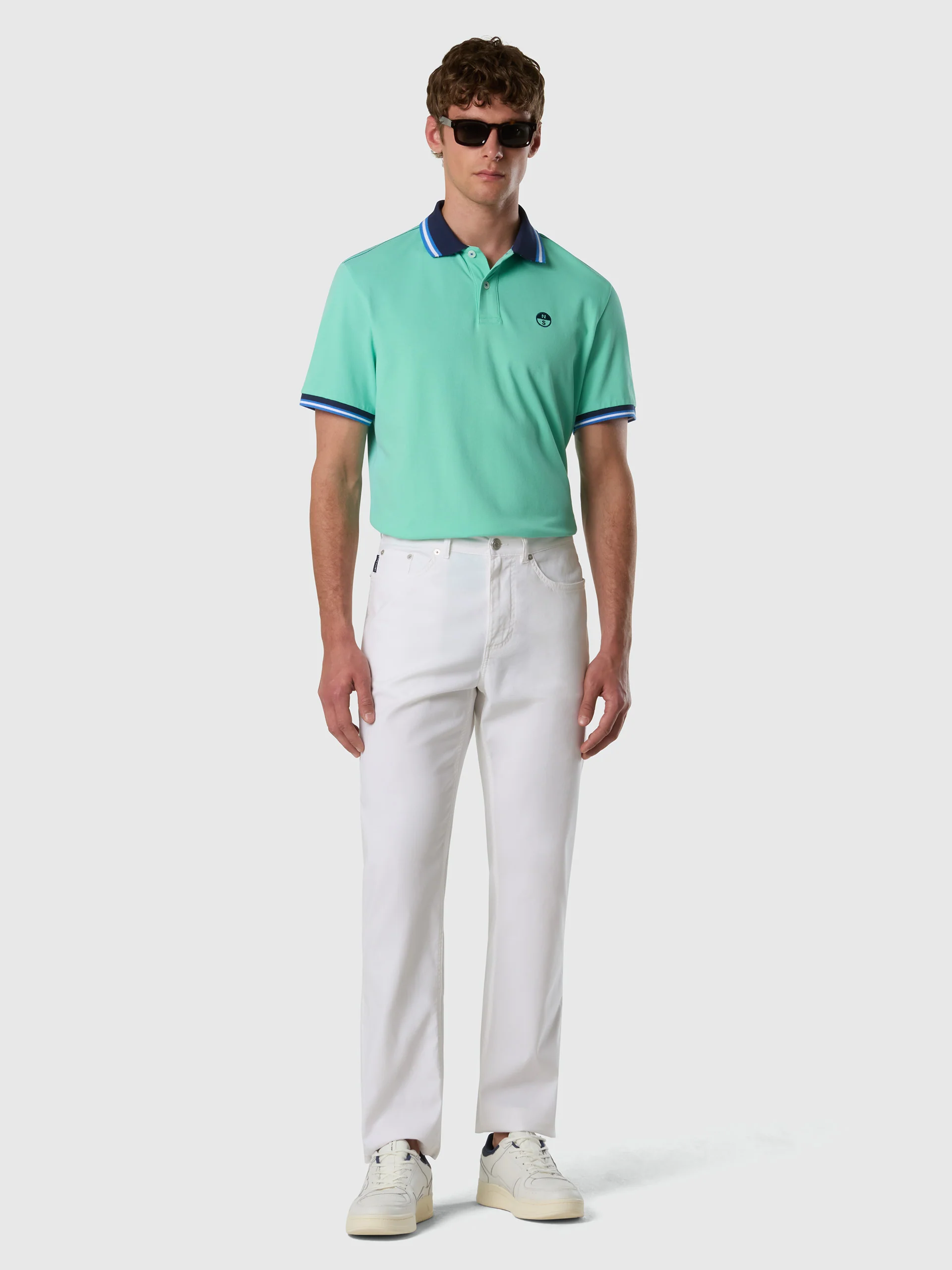Polo shirt with striped trims - Image 19