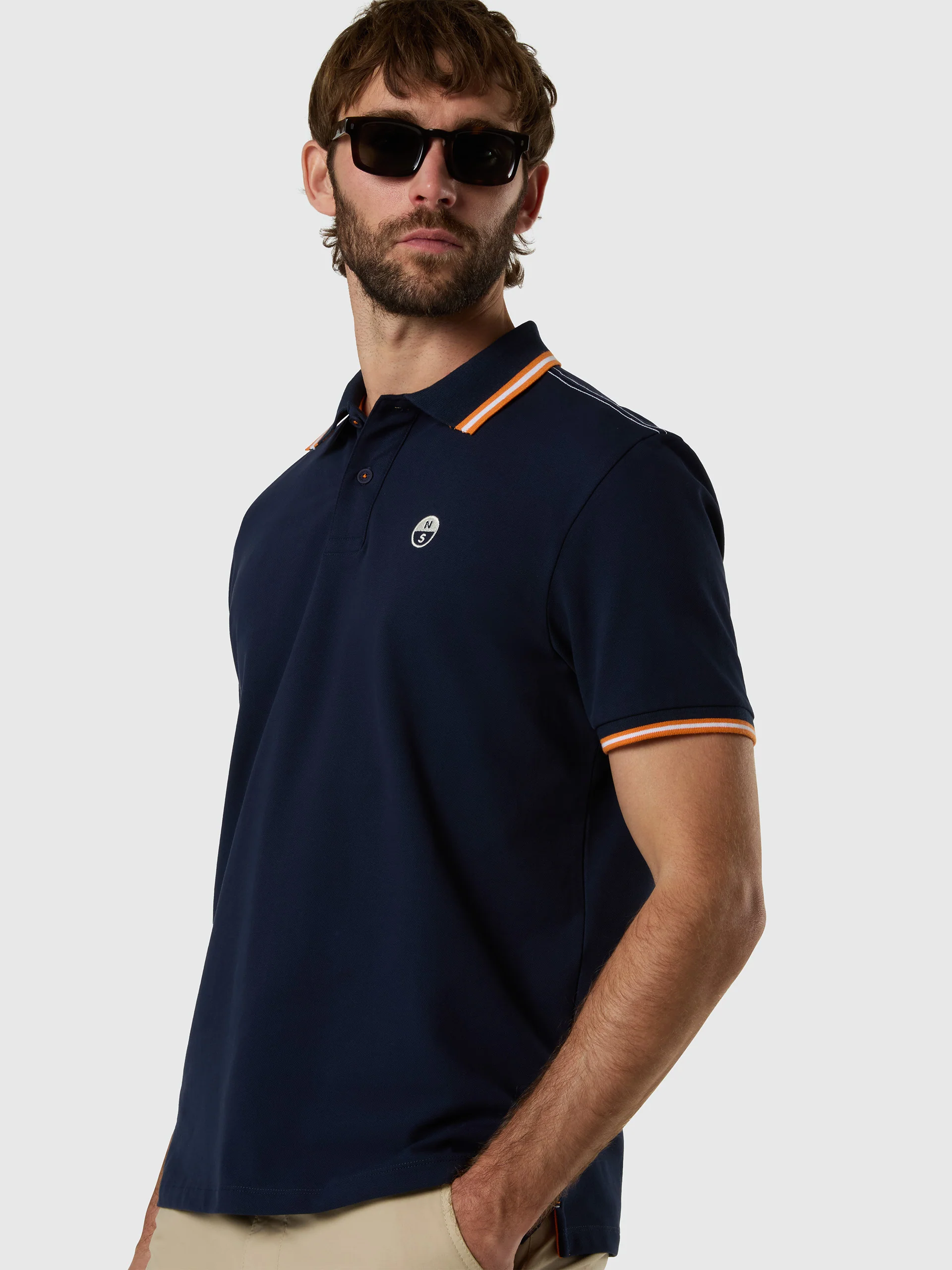 Polo shirt with striped trims - Image 23