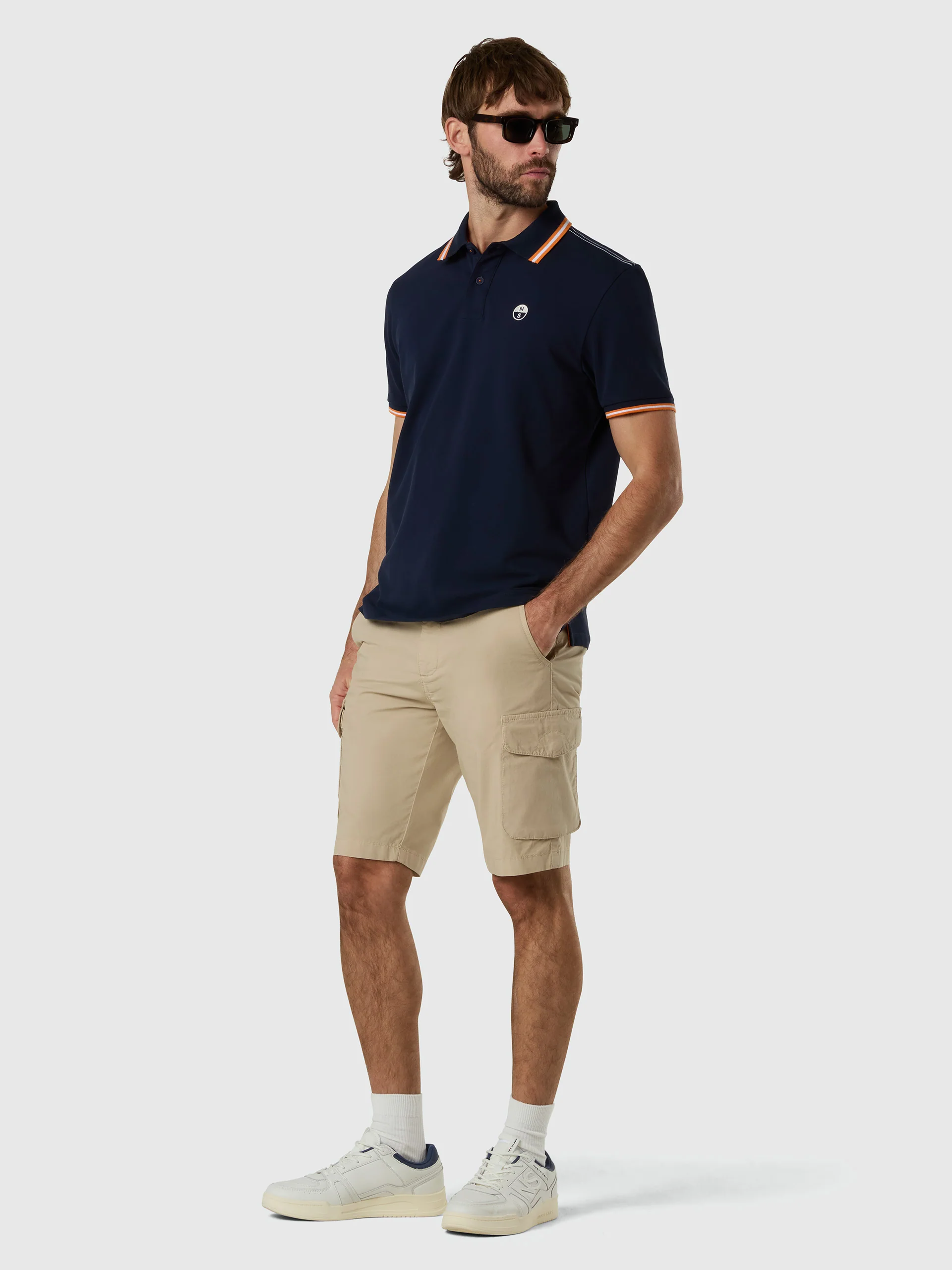 Polo shirt with striped trims - Image 26