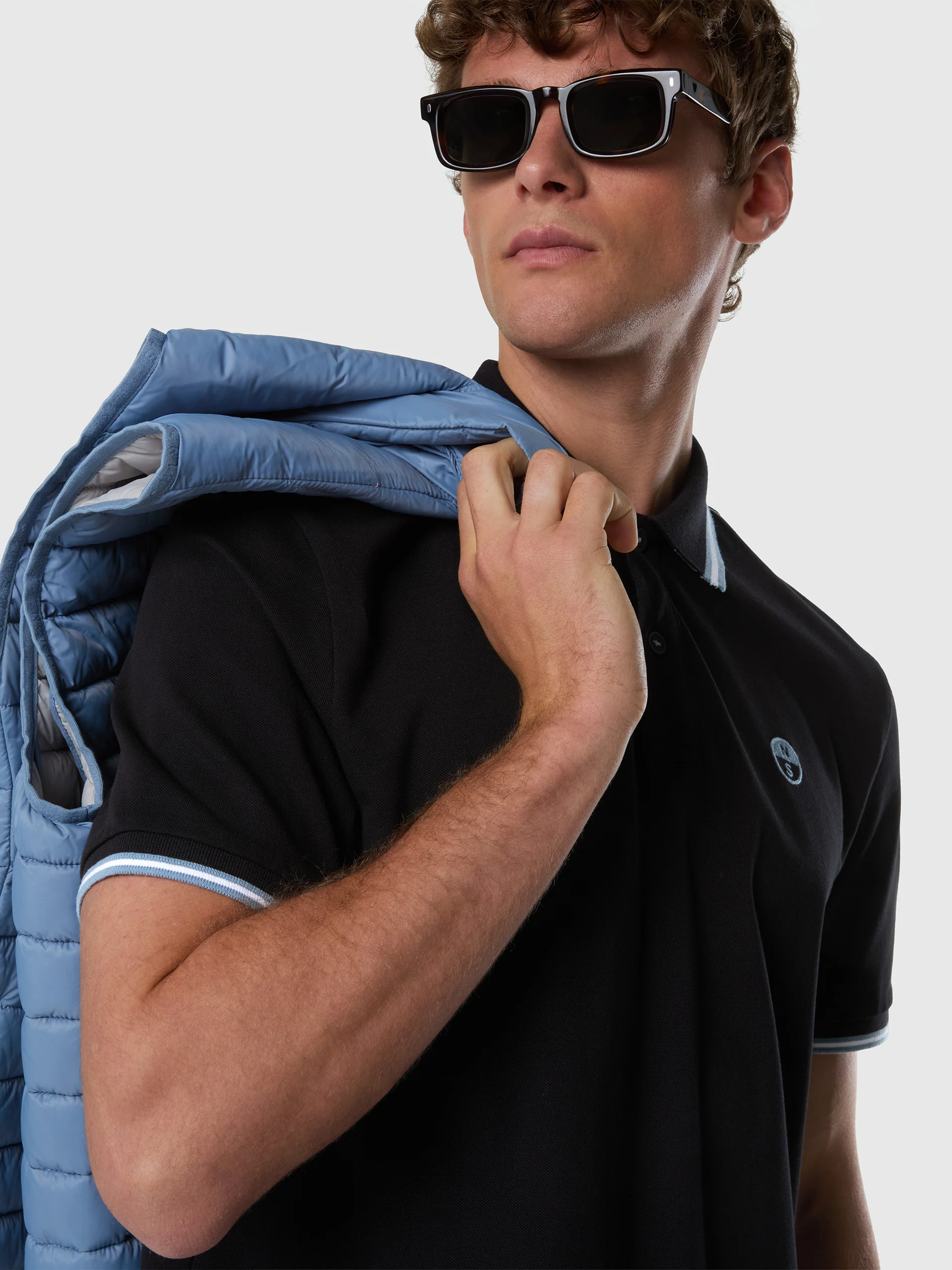 Polo shirt with striped trims - Image 30