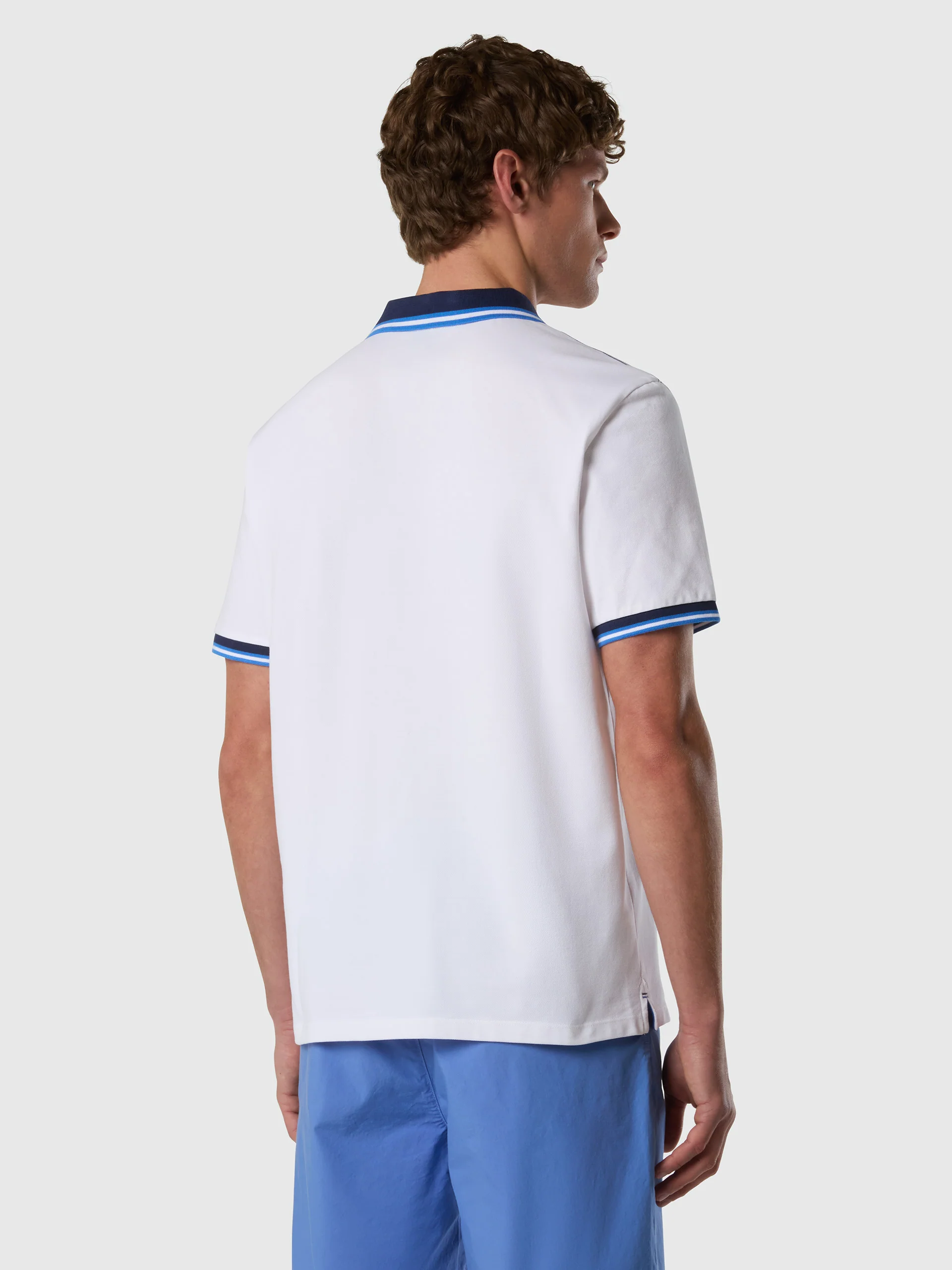 Polo shirt with striped trims - Image 4