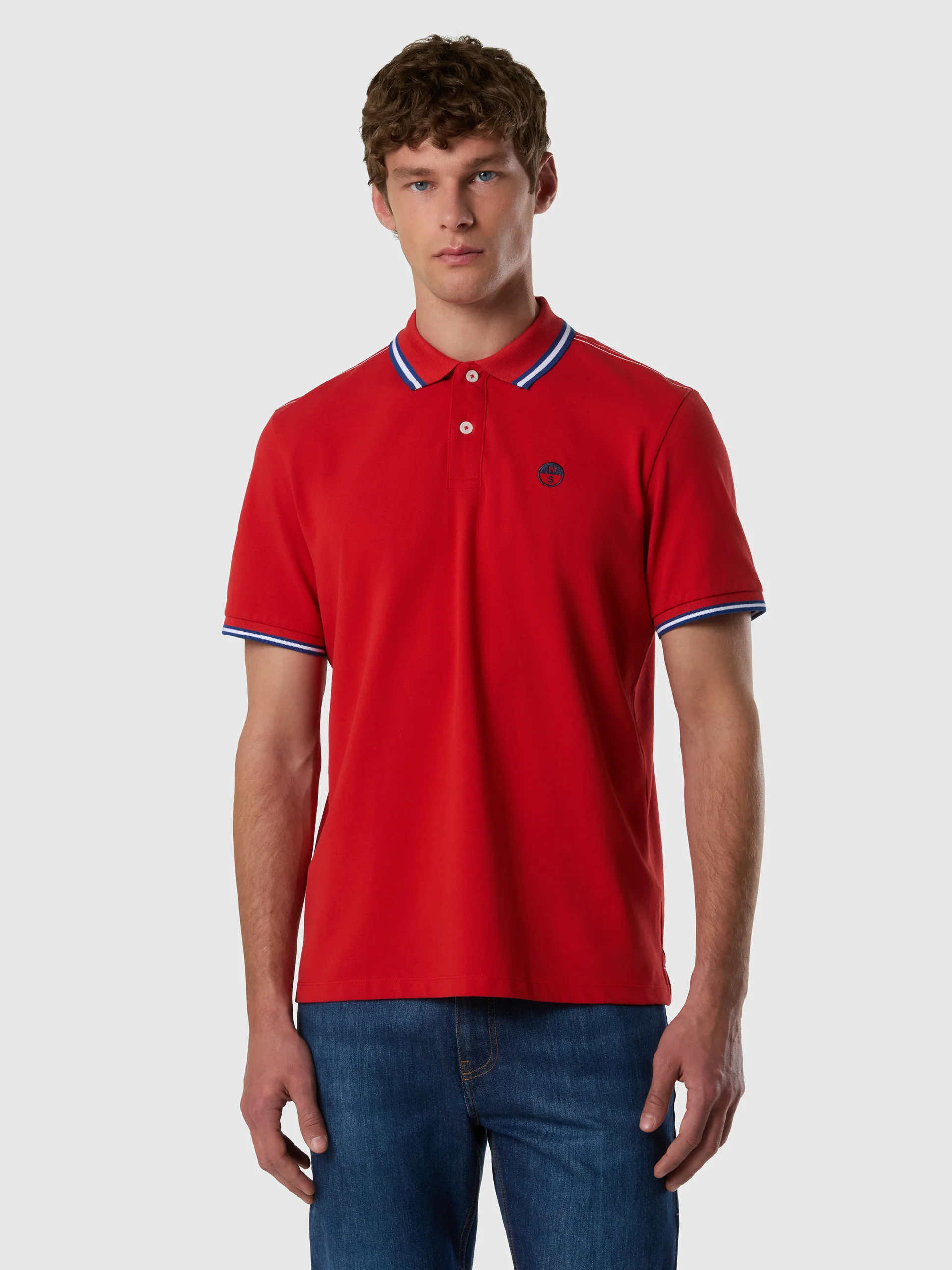Polo shirt with striped trims - Image 8
