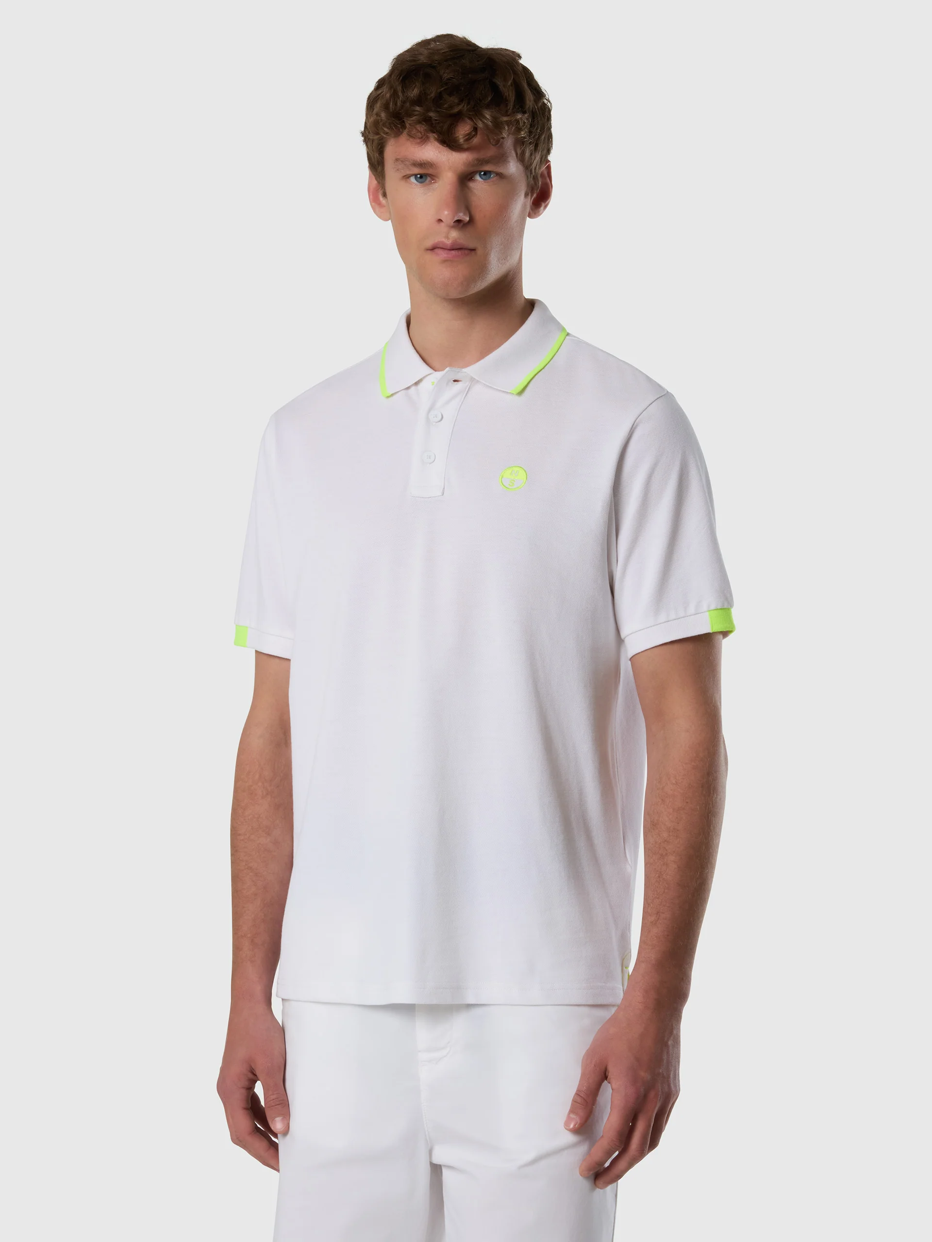 Polo shirt with neon accents