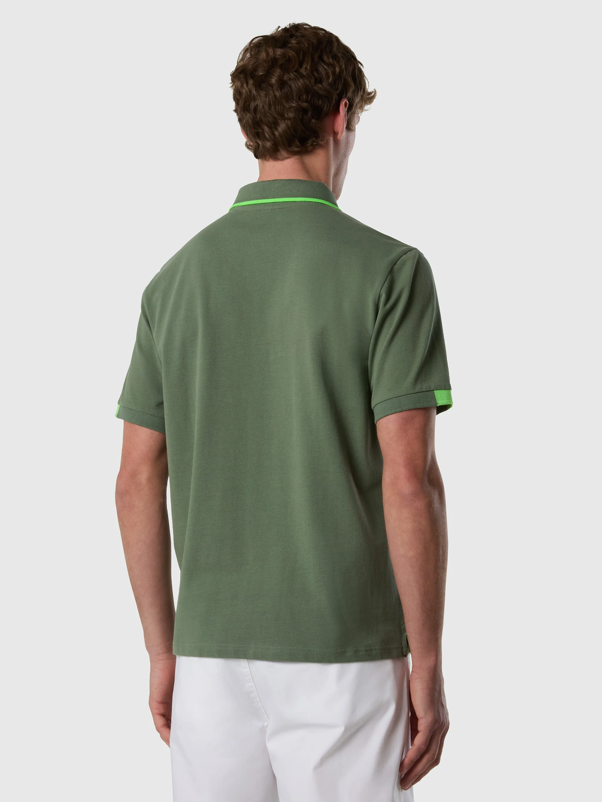Polo shirt with neon accents - Image 11