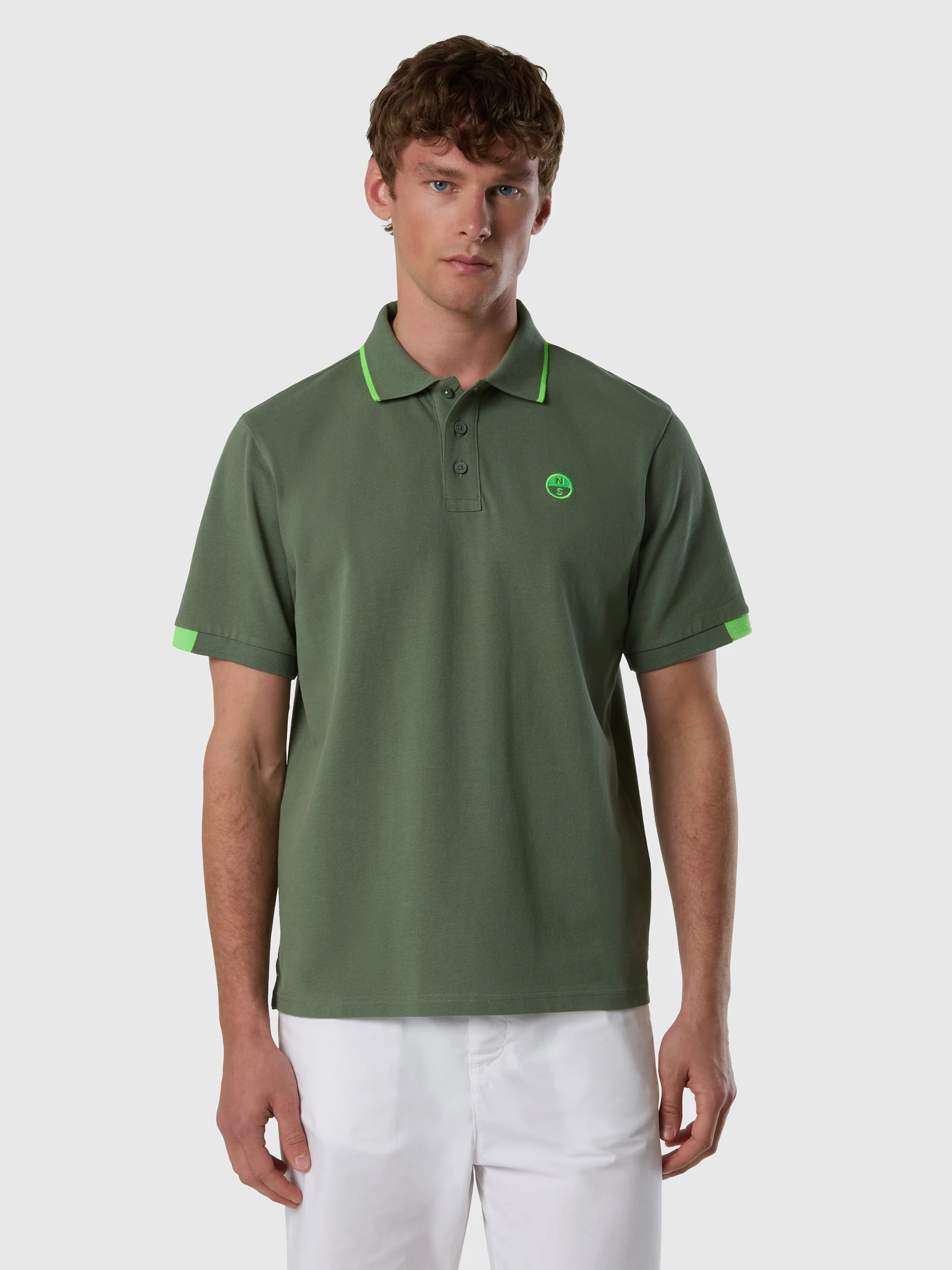 Polo shirt with neon accents - Image 8