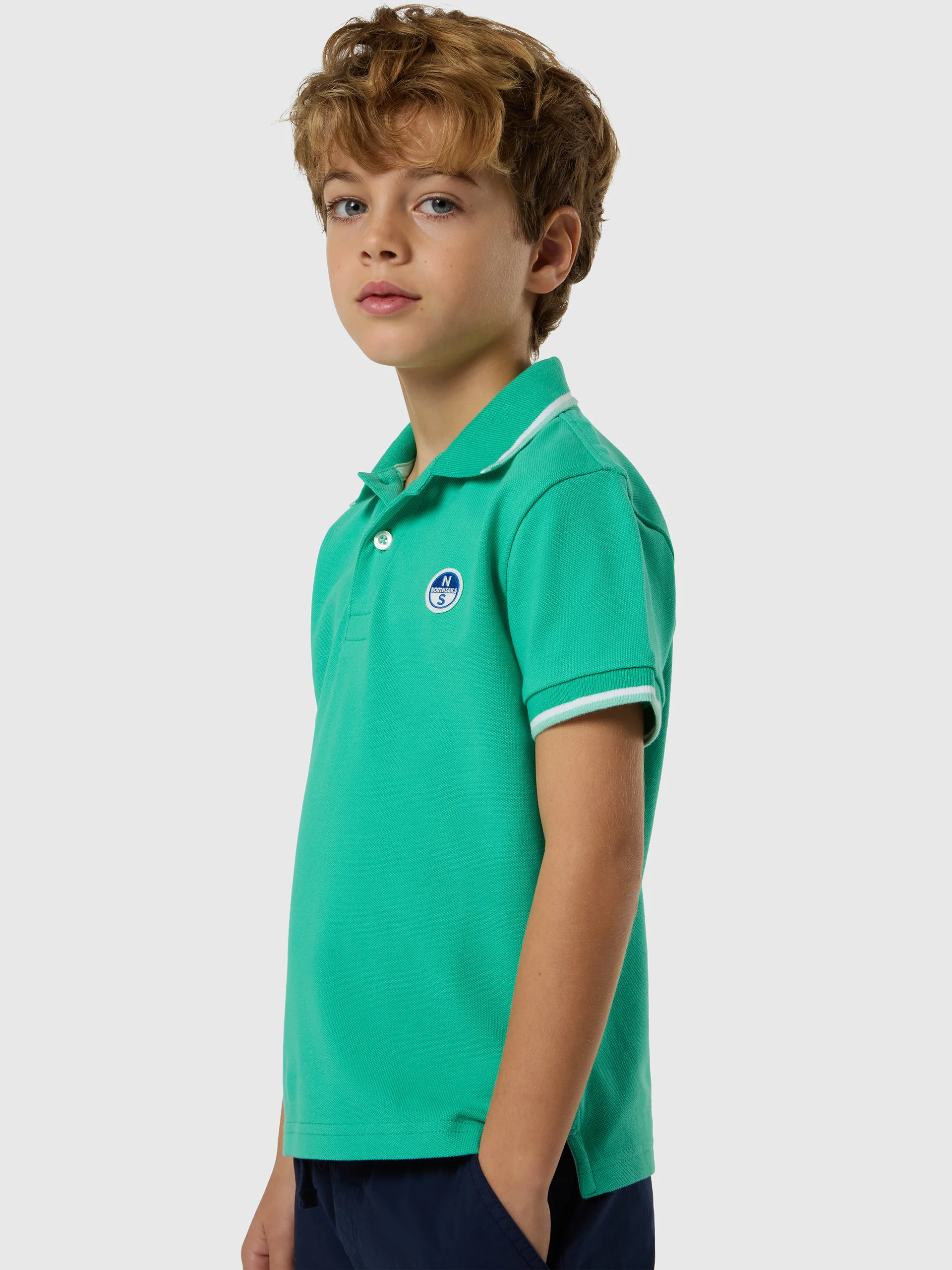 Polo shirt with logo patch - Image 2